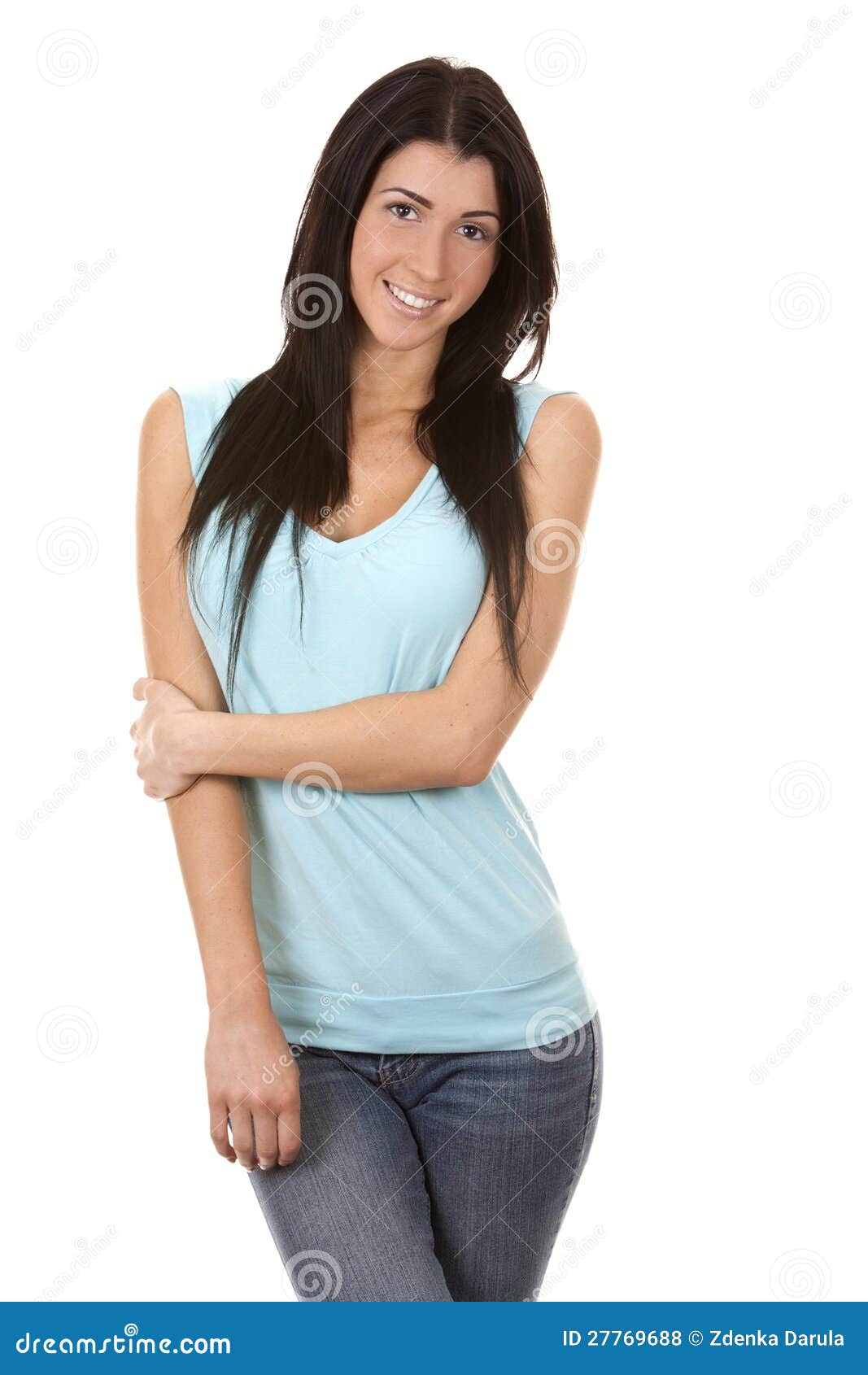 Casual brunette stock photo. Image of beauty, background - 27769688