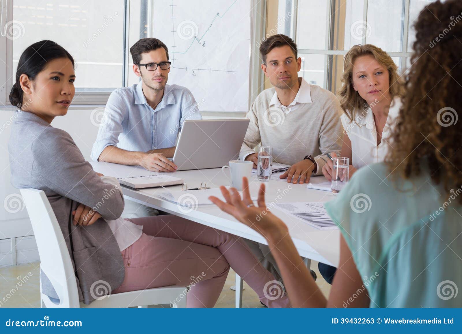 casual business team having a meeting