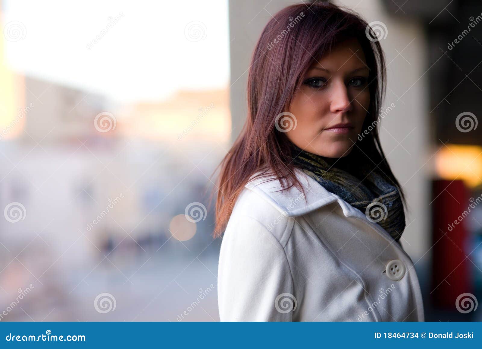 Casual downtown stock photo. Image of coat, cute, pretty - 18464734