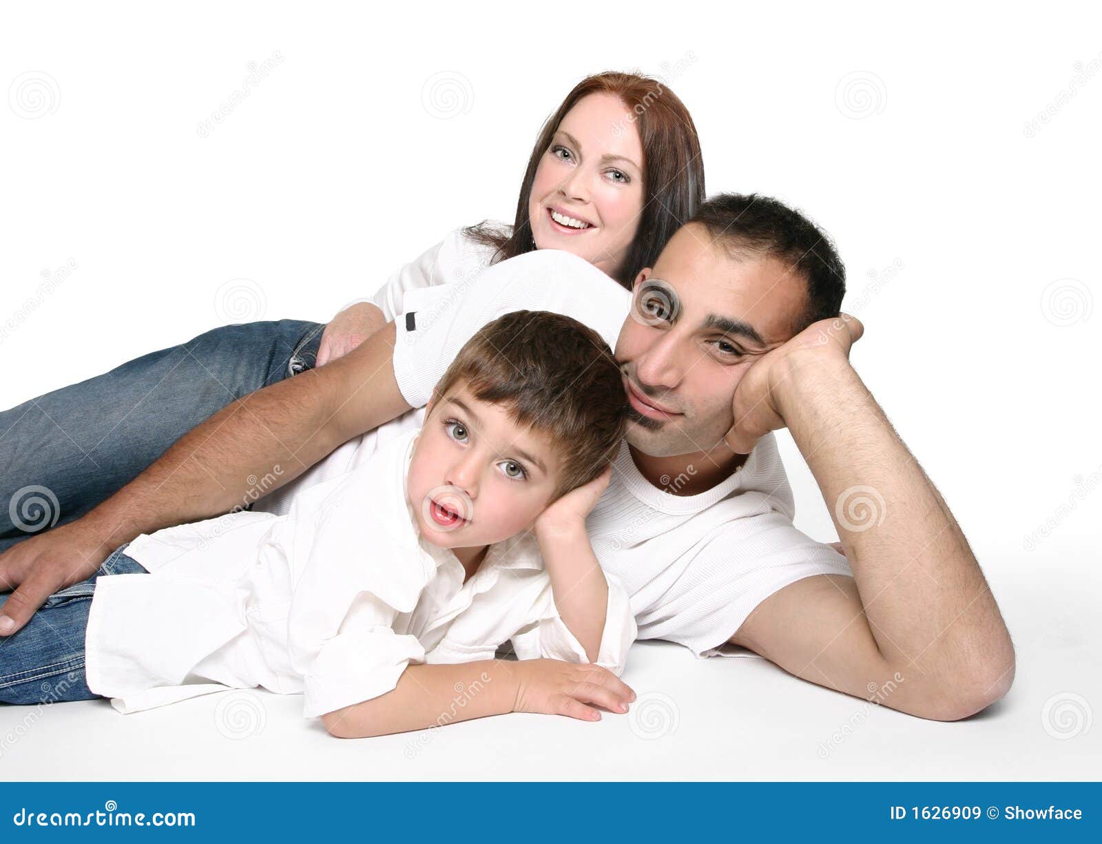 Casual family on floor stock image. Image of multicultural - 1626909