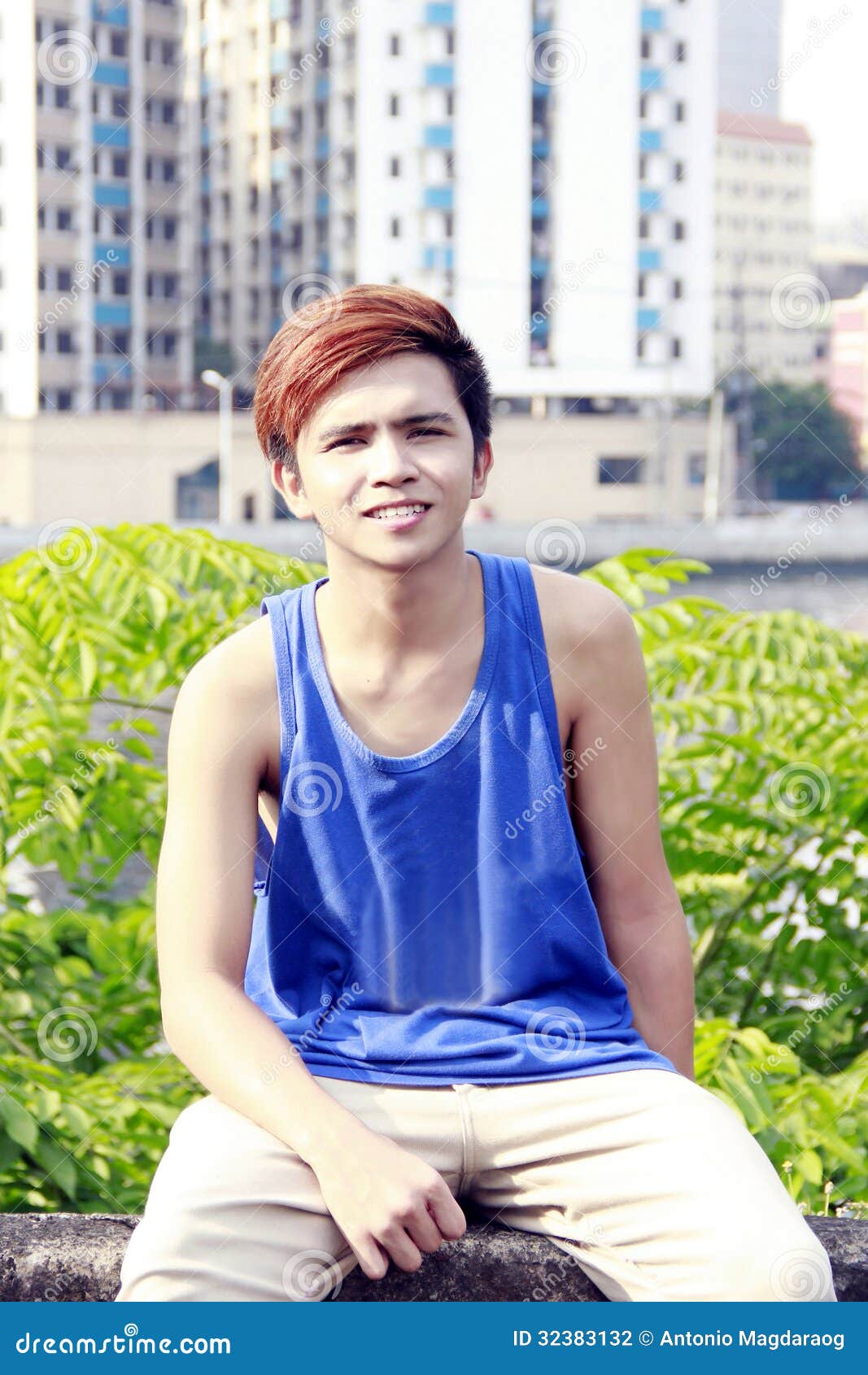 Casual Filipino man stock photo. Image of ecstatic, funky - 32383132