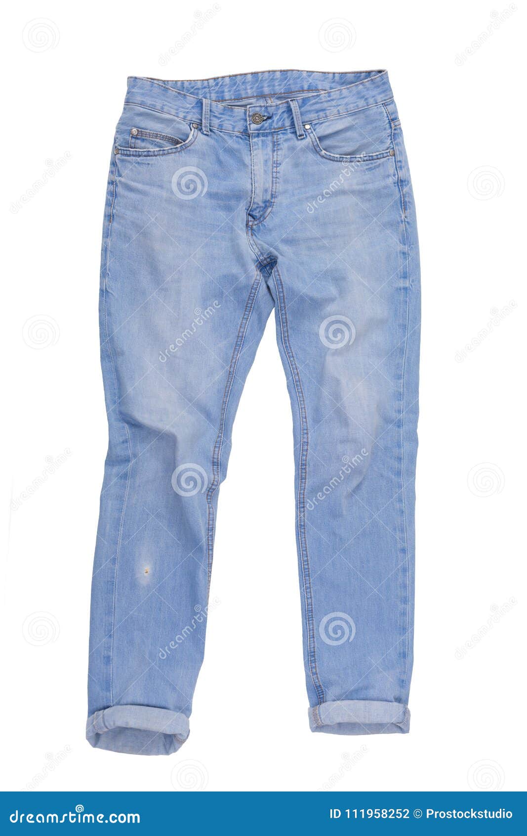 Casual Jeans Pants Isolated on White Background Stock Photo - Image of ...