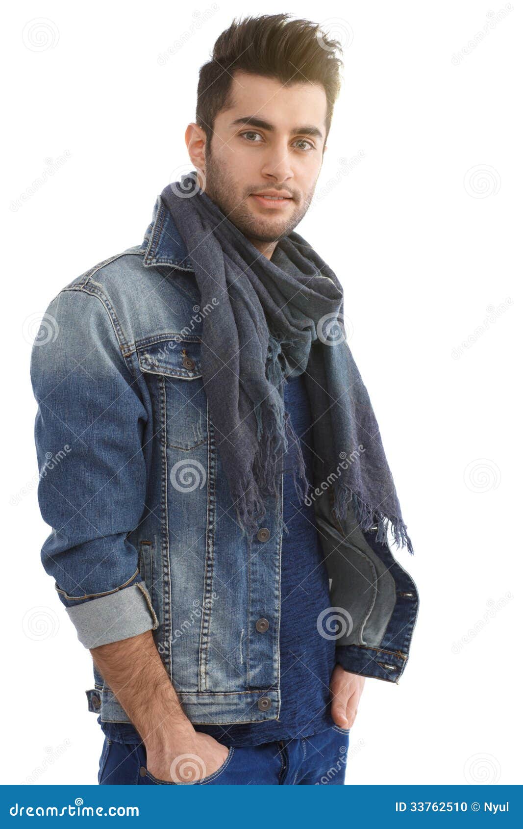 Details 151+ denim jacket with scarf men super hot dedaotaonec