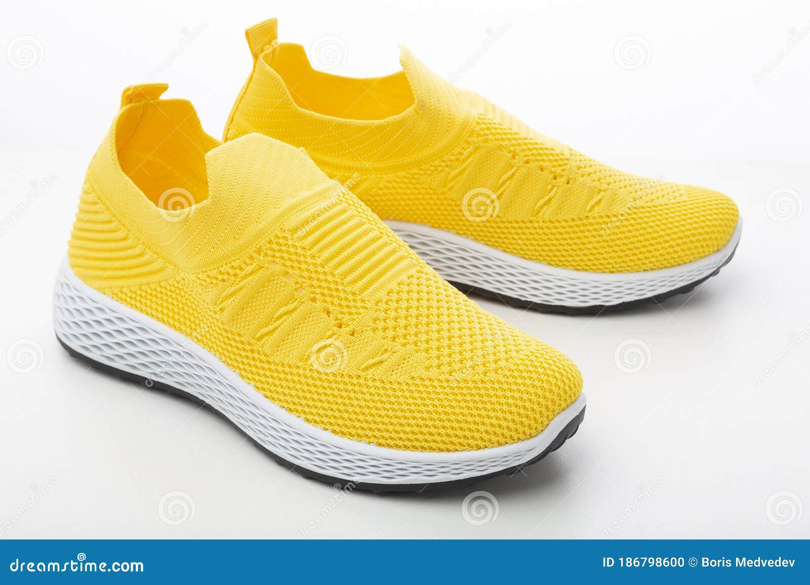 yellow casual shoes