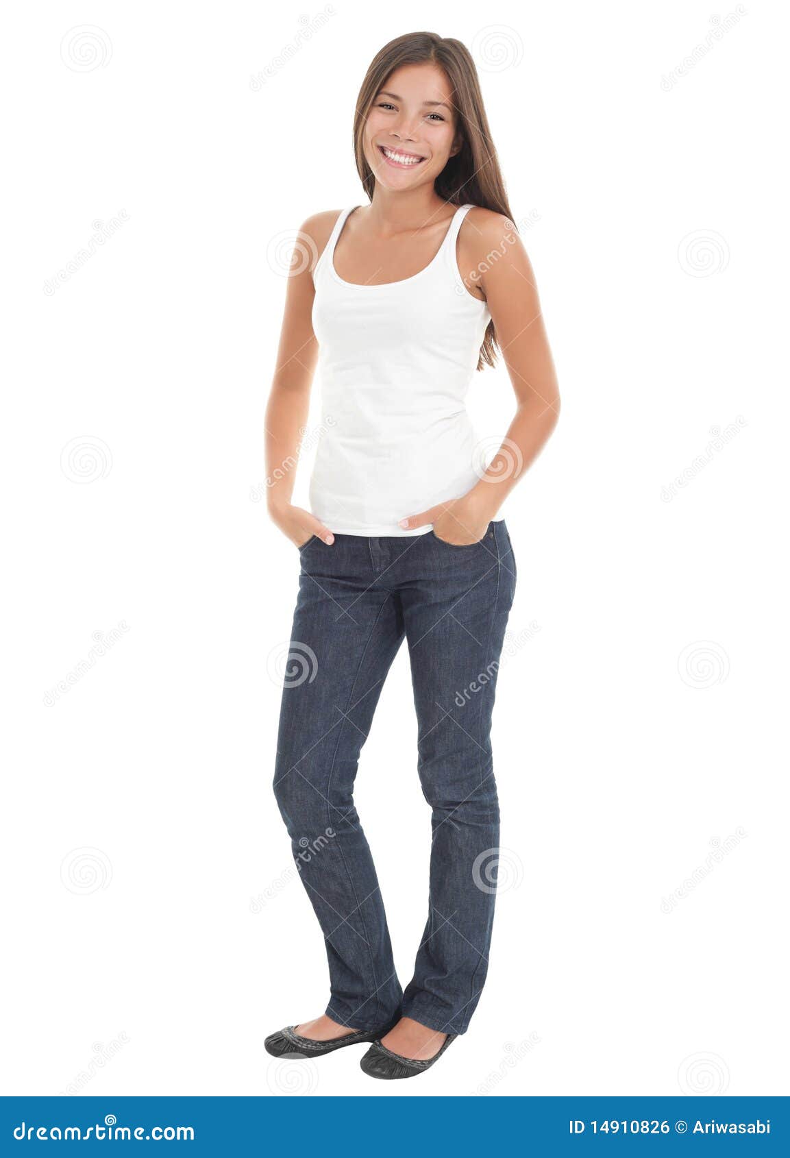 Casual Woman Standing Royalty Free Stock Image - Image: 14910826