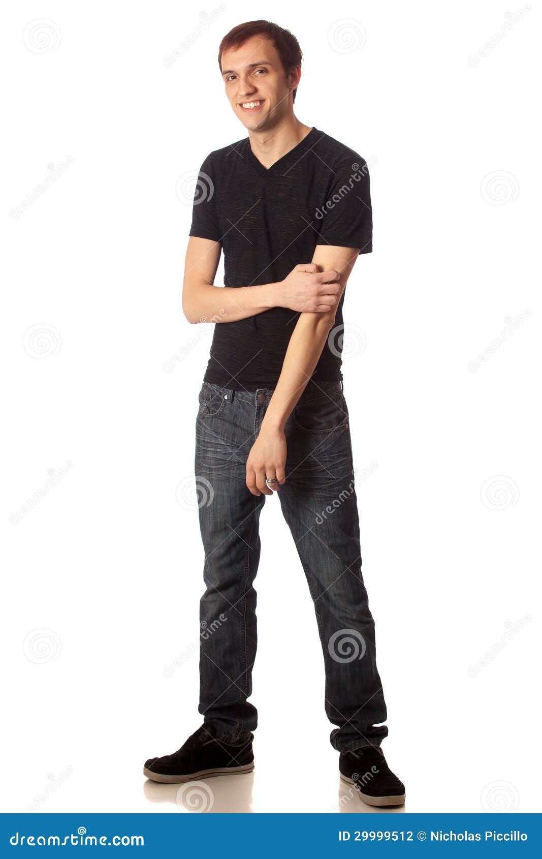 Casual Young Man stock photo. Image of tshirt, length - 29999512