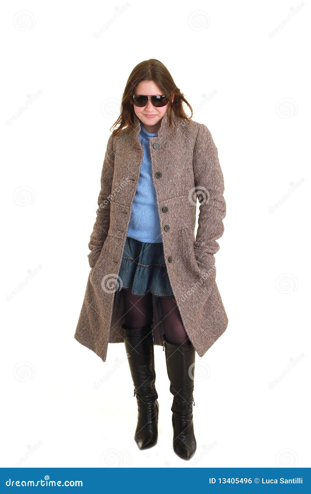 Casually dressed teenager stock photo. Image of action - 13405496