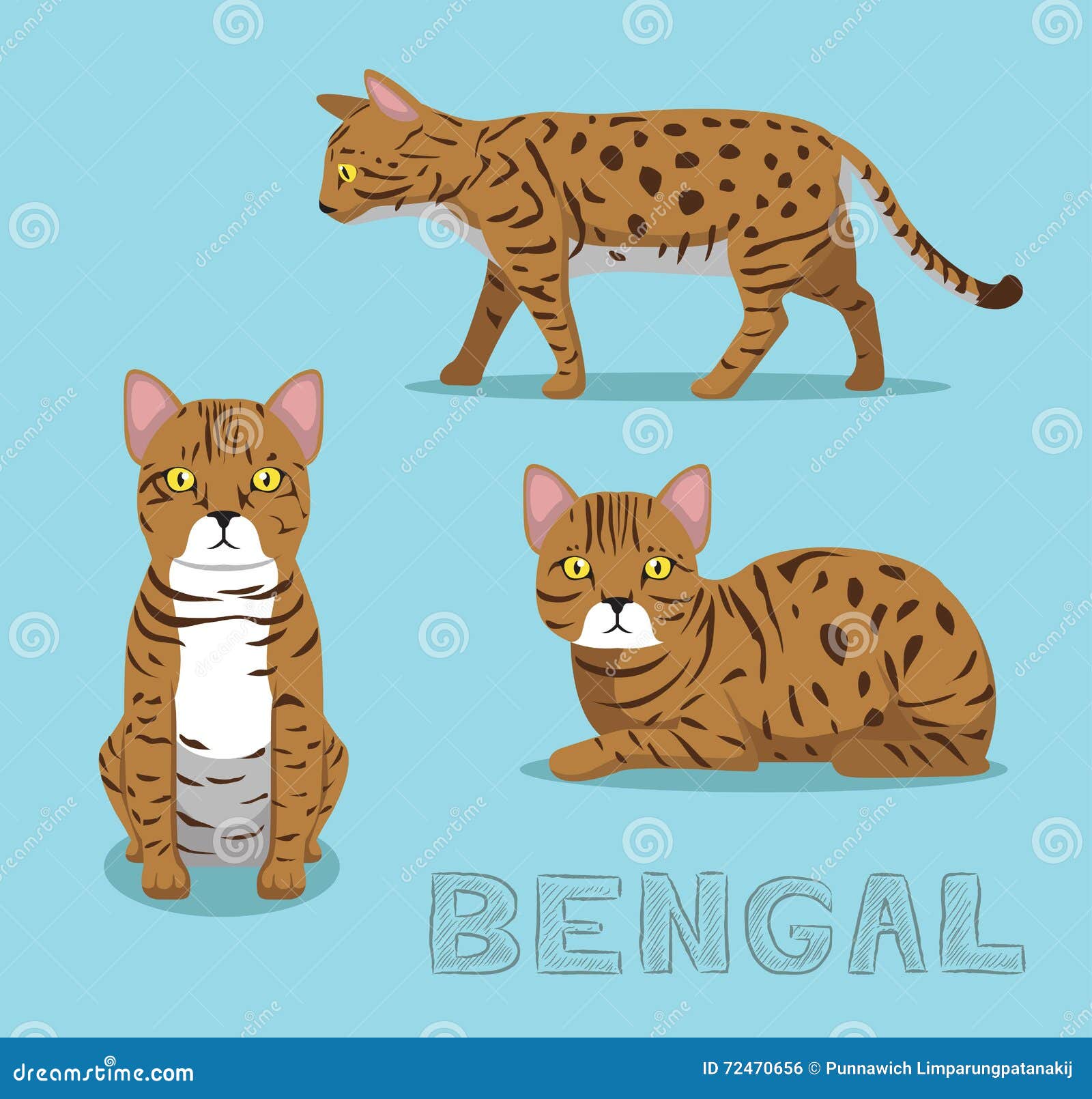 Cartoon Bengal Cat Stock Illustrations – 3,958 Cartoon Bengal Cat Stock  Illustrations, Vectors & Clipart - Dreamstime