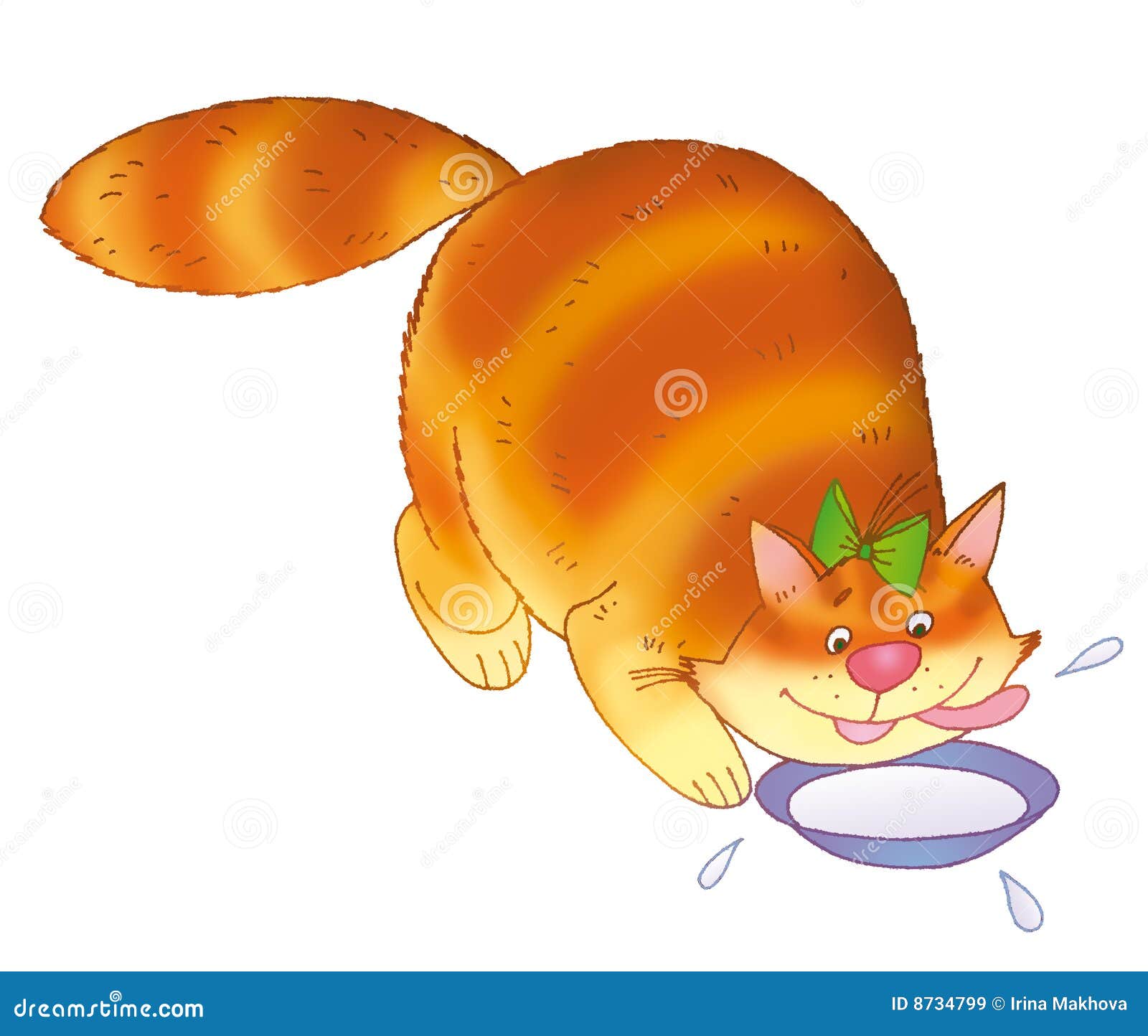 Cat And Bowl Of Milk Royalty Free Stock Images Image 8734799