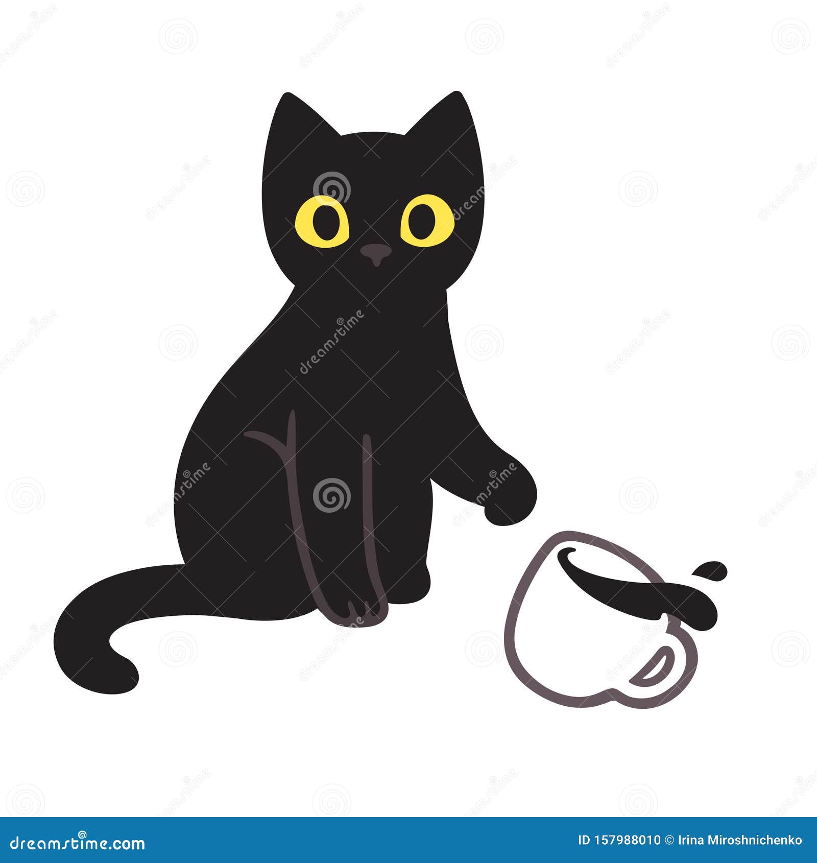 cat breaking cup