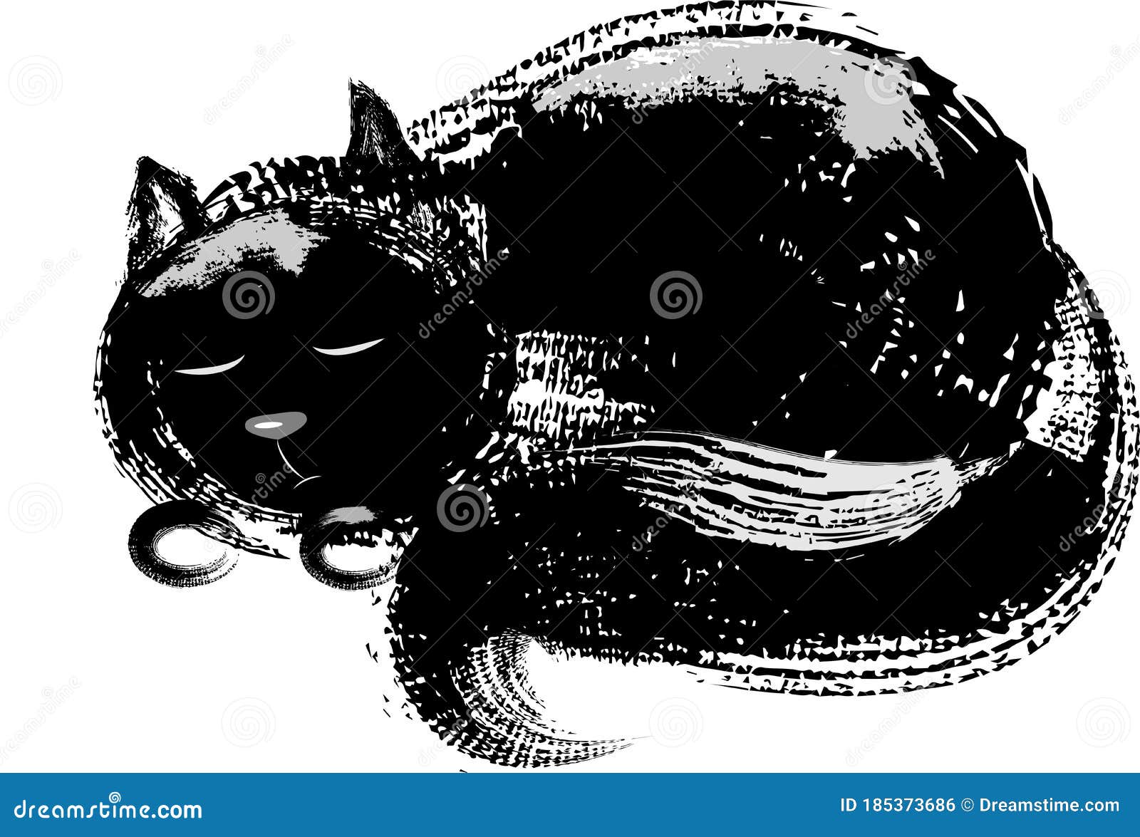 Cat Brushes Vector Illustration Art Stock Vector Illustration of