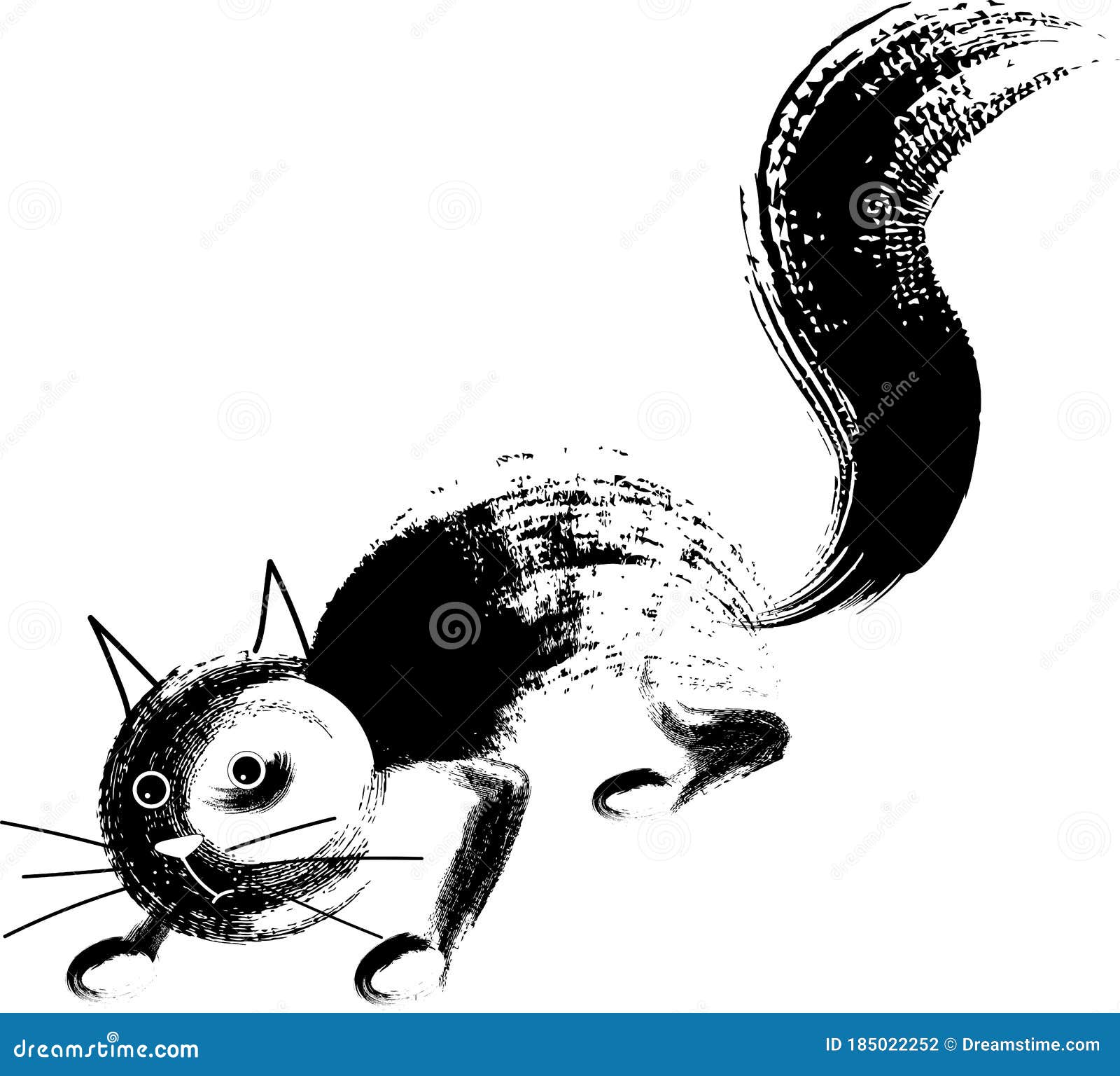 Cat Brushes Vector Illustration Art Stock Vector Illustration of cute