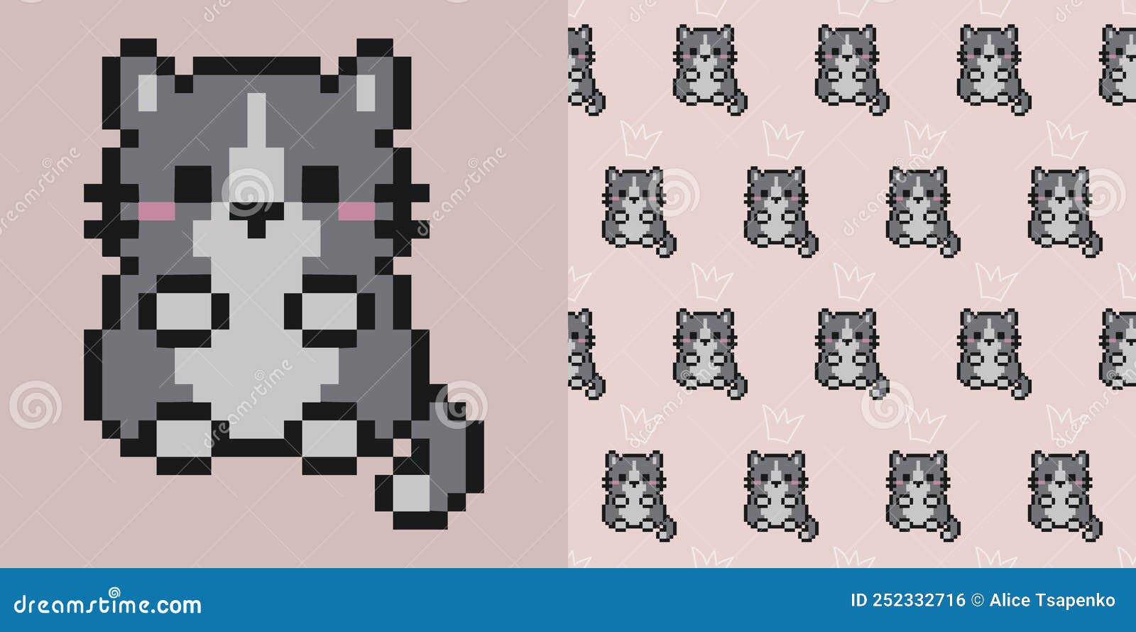 Cat Pixel Pattern