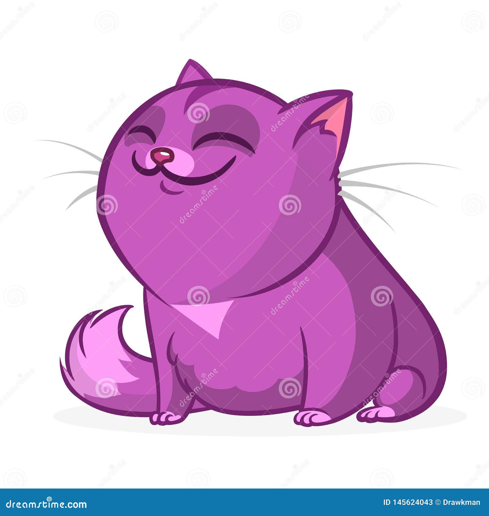 Funny cartoon cat clip art
