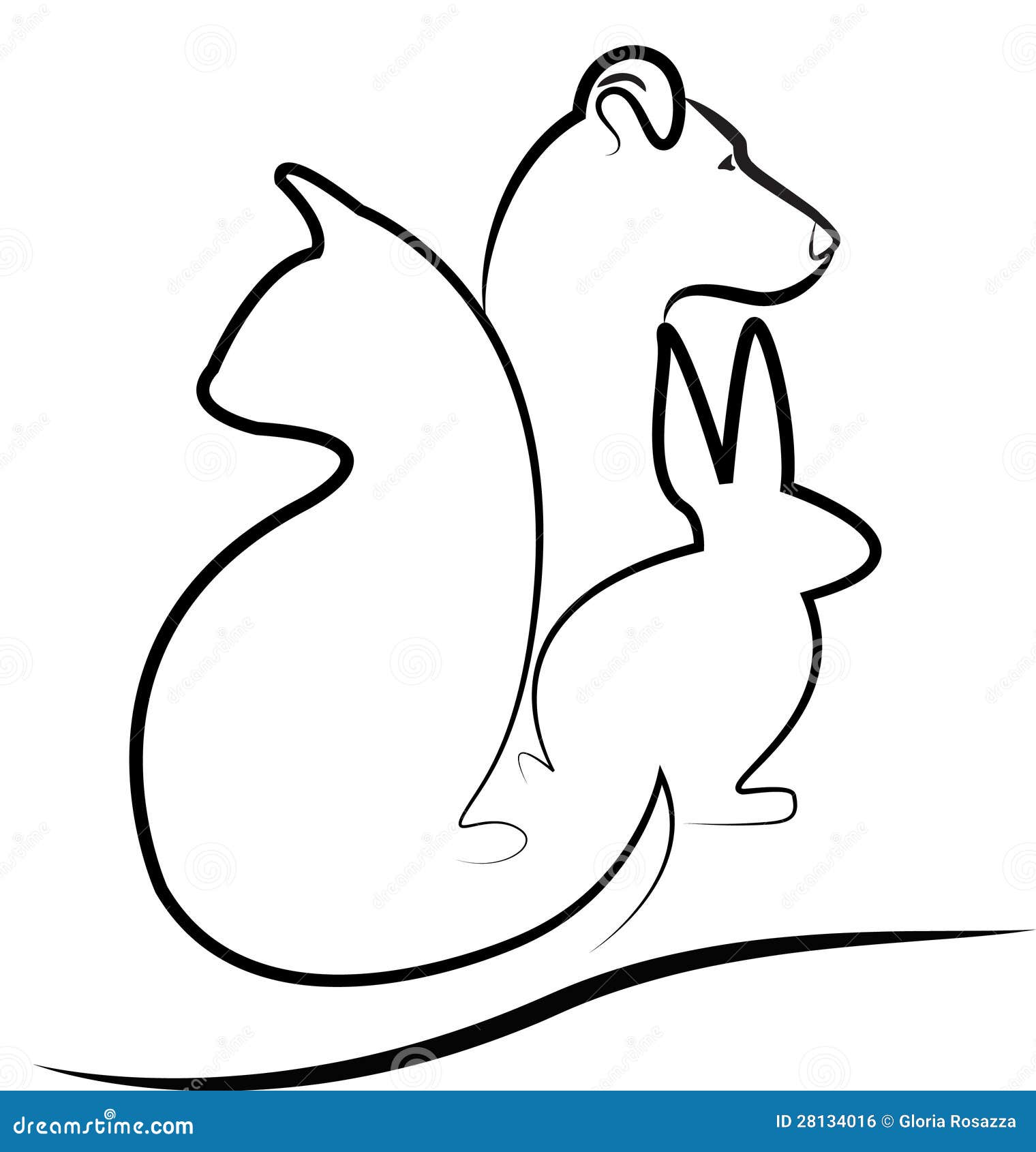 Cat, Dog And Bunny Royalty Free Stock Image Image 28134016