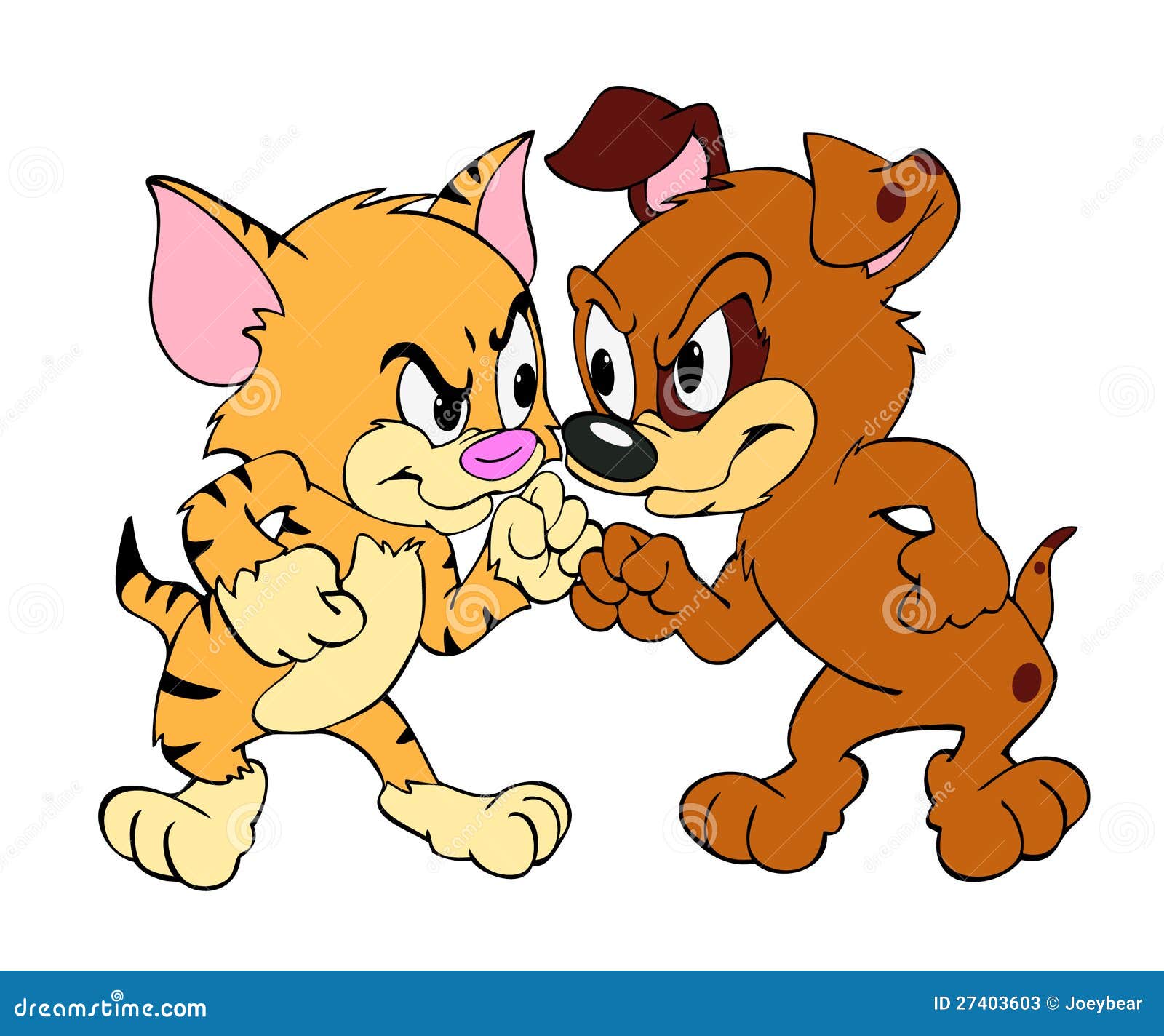 cats and dogs fighting cartoon