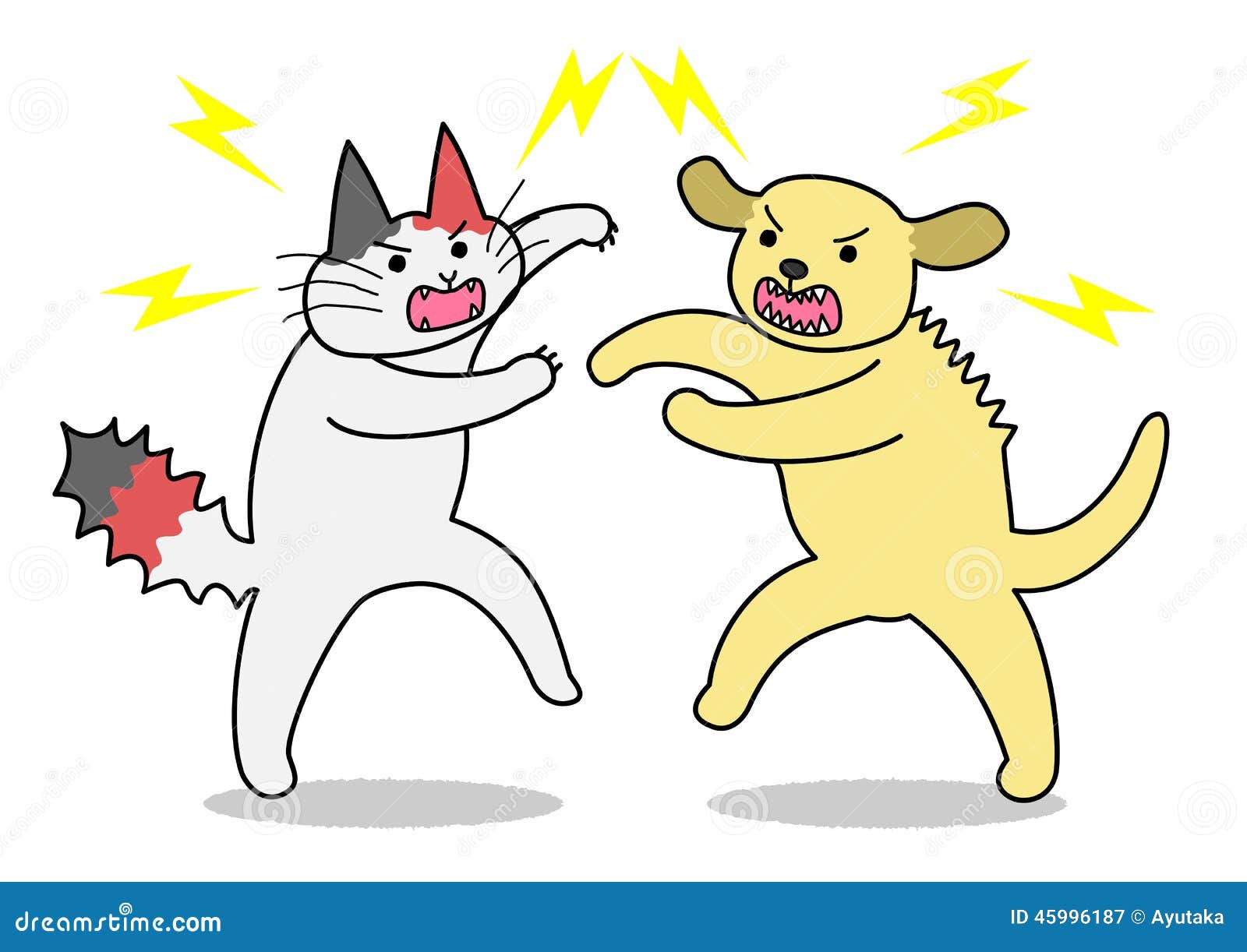 Cat Dog Fight Stock Illustrations – 147 Cat Dog Fight Stock Illustrations,  Vectors & Clipart - Dreamstime