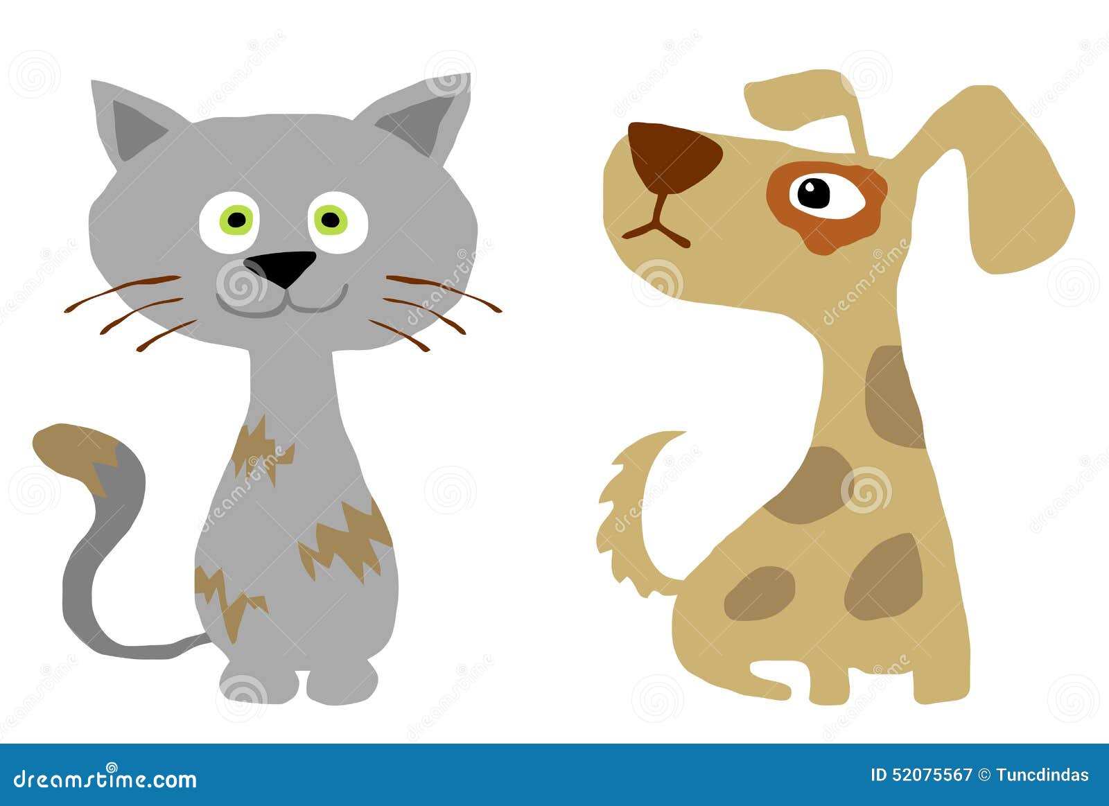 Cat and dog stock vector. Illustration of funny, animals - 52075567 Cat and dog stock vector. Illustration of funny, animals - 52075567
