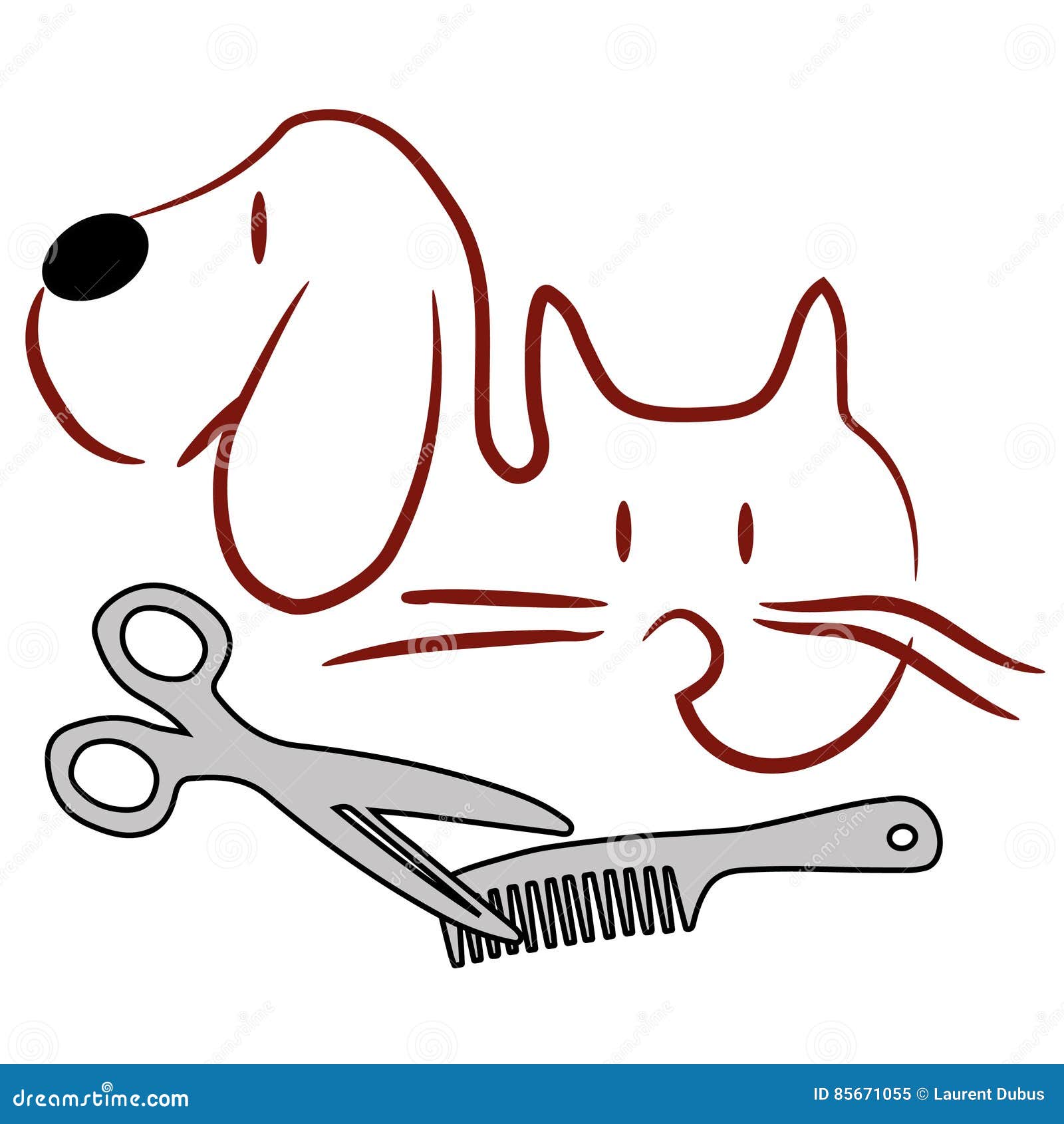 Cat And Dog Grooming Logo Stock Vector Illustration Of Emergency