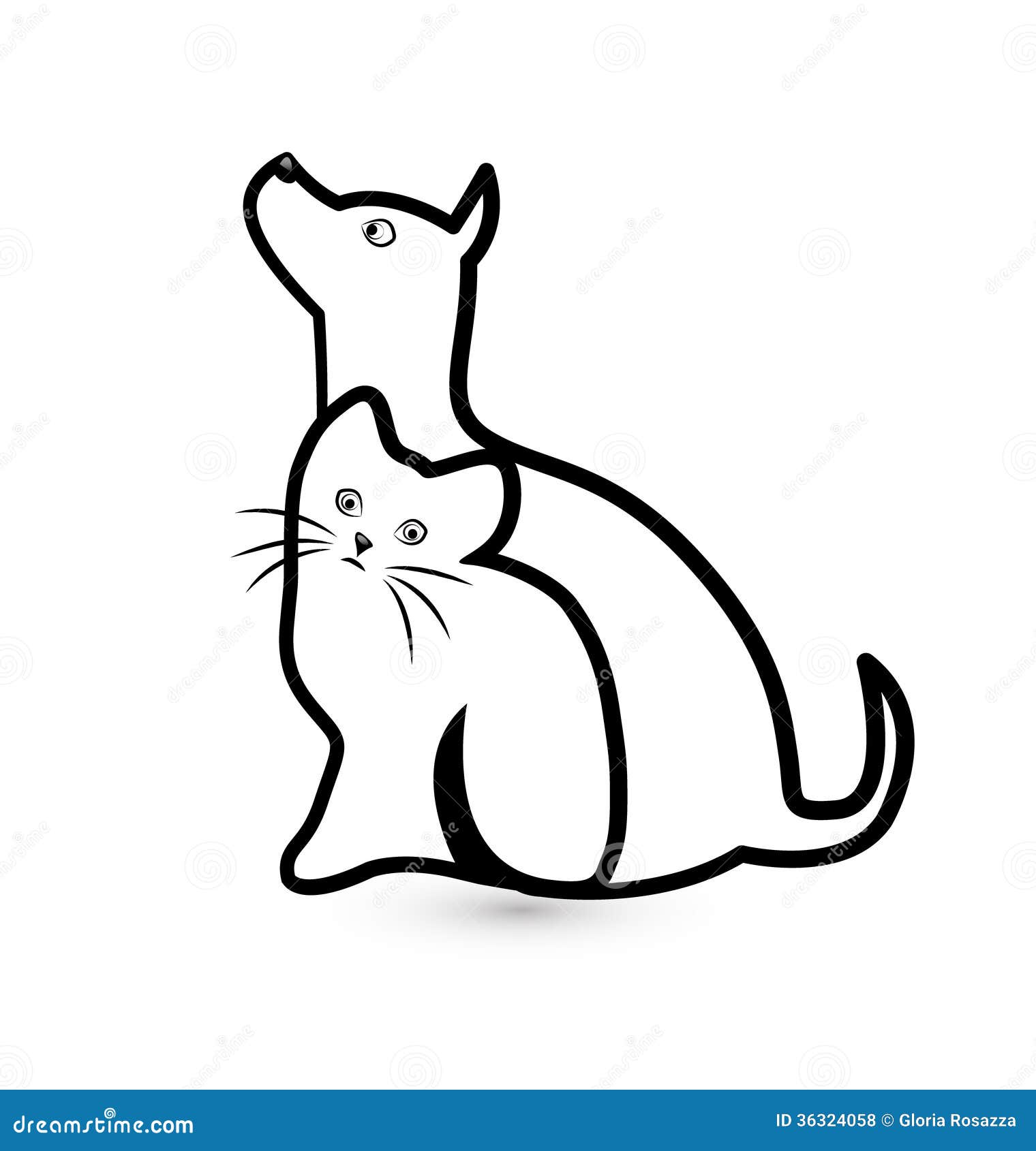 Cat And Dog Logo Royalty Free Stock Photos - Image: 36324058