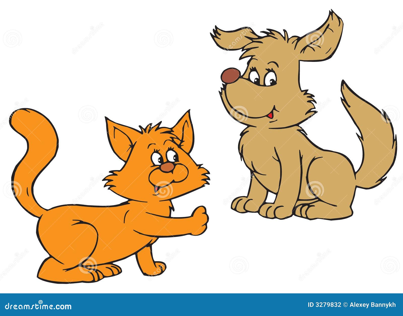 Cat And Dog vector Clip art Stock Vector Illustration Cat And Dog vector Clip art Stock Vector Illustration