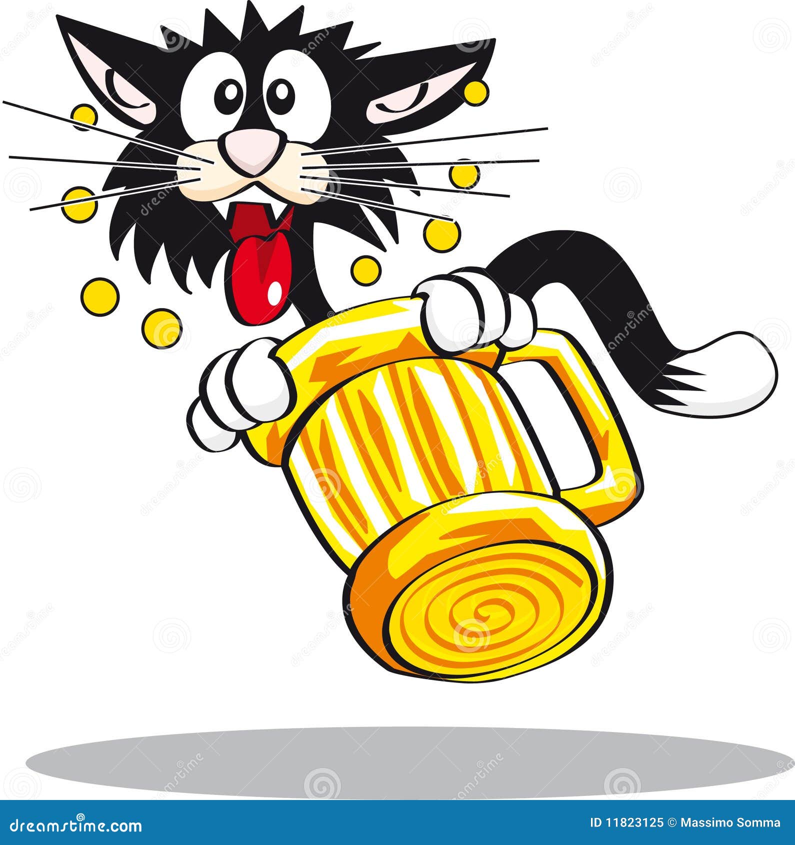 Cat drowning in beer stock vector. Illustration of drown - 11823125