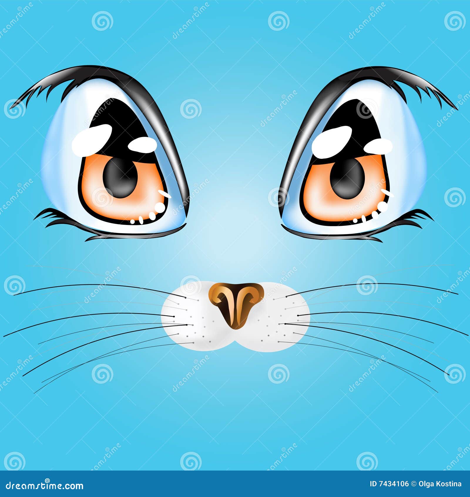 Cat eyes. Vector illustration with cat`s eyes