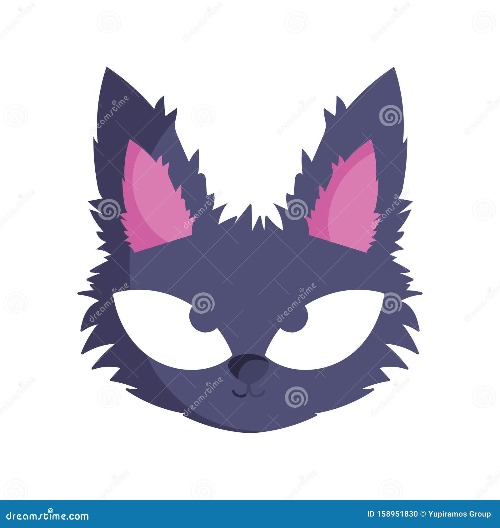 Download Cat Face Icon Trick Or Treat Happy Halloween Stock Vector ...