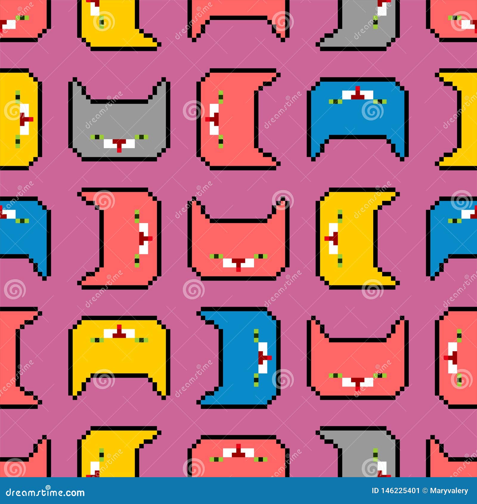 Cat Pixel Pattern