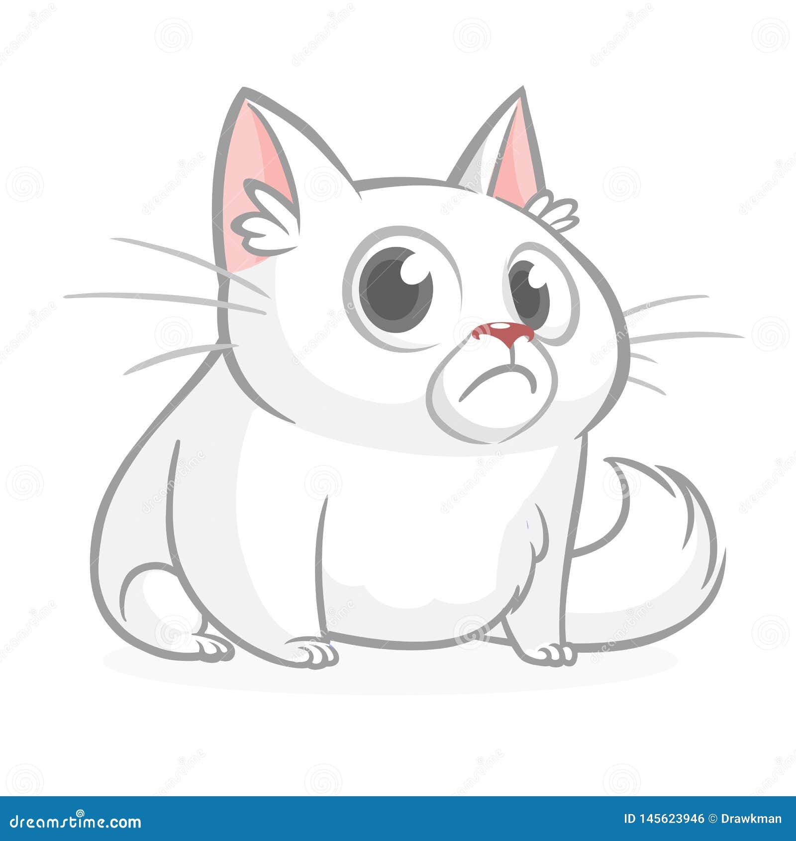 Funny Fat Cat Cartoon  Vector Illustration Stock Vector 