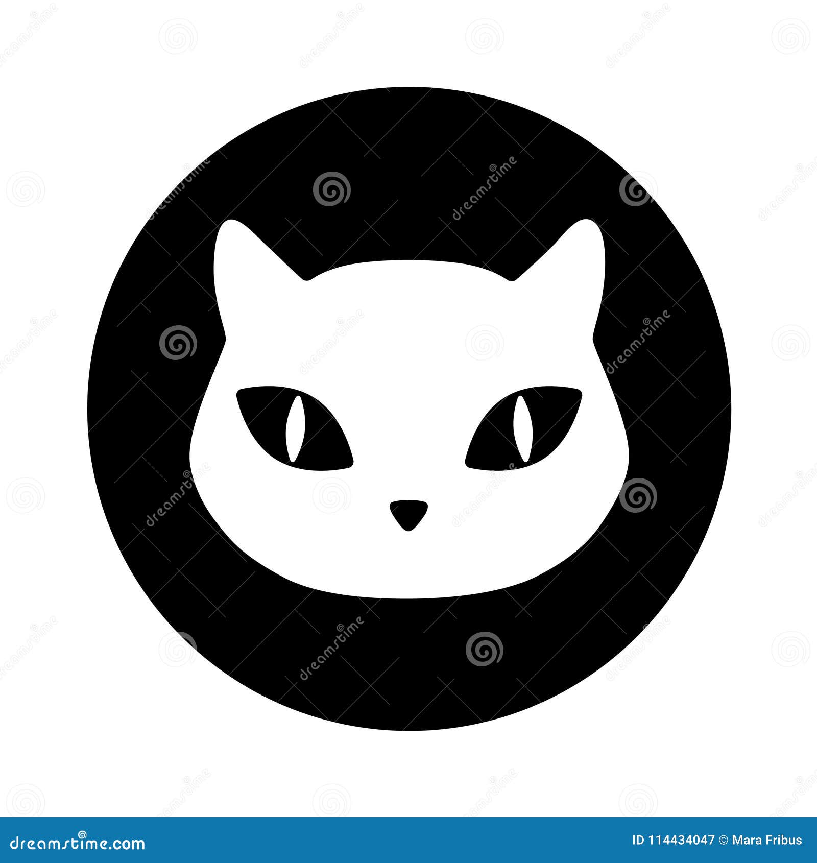 Cat Head Icon ilustração do vetor. Ilustração de mascote - 84584347