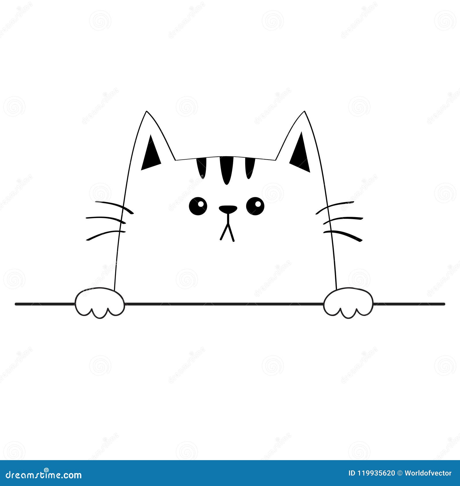 Cat line icon. Animal vector illustration isolated on white. Kitty