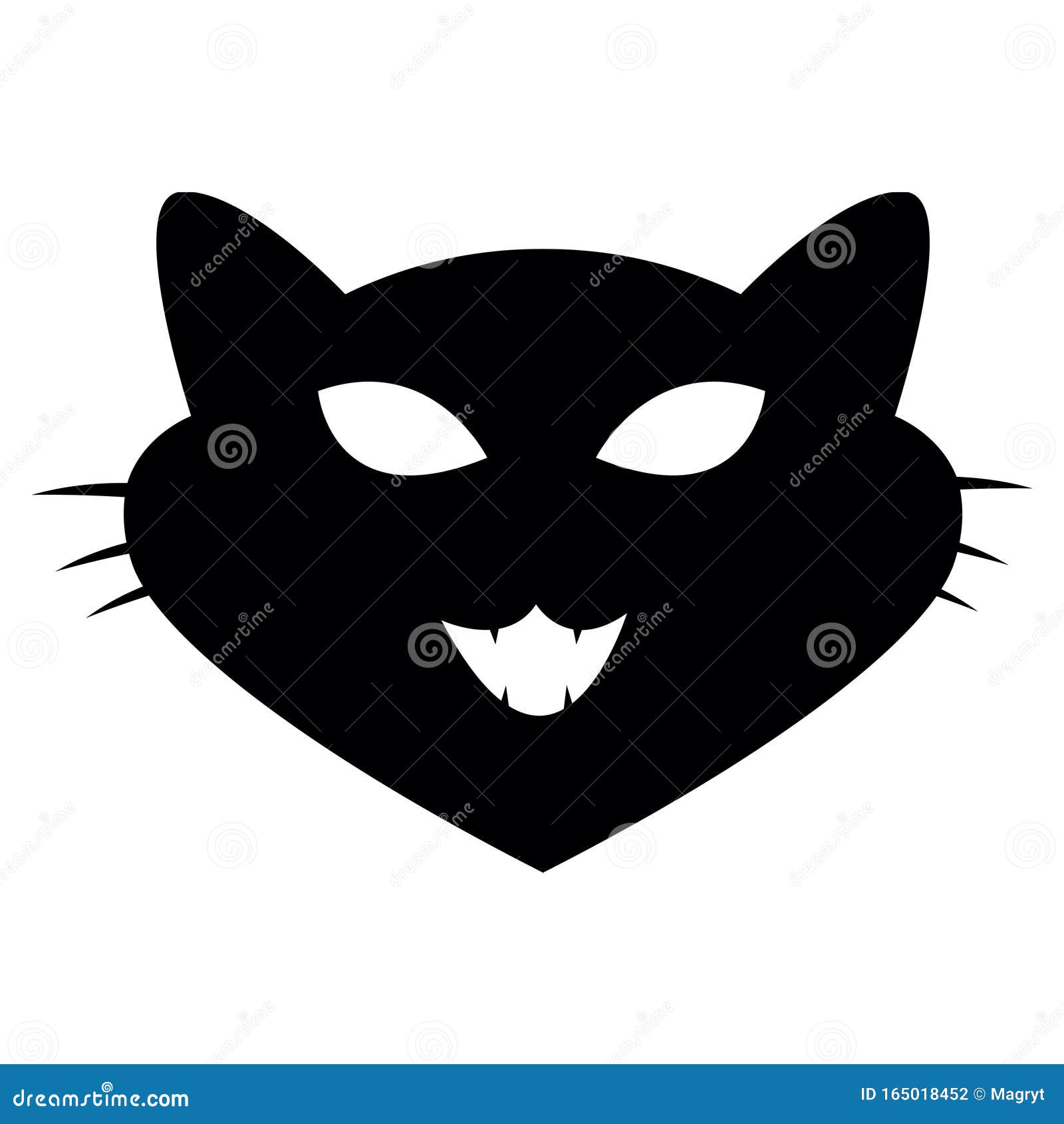 Download Cat Head Shape Icon. Simple Silhouette Isolated On White ...