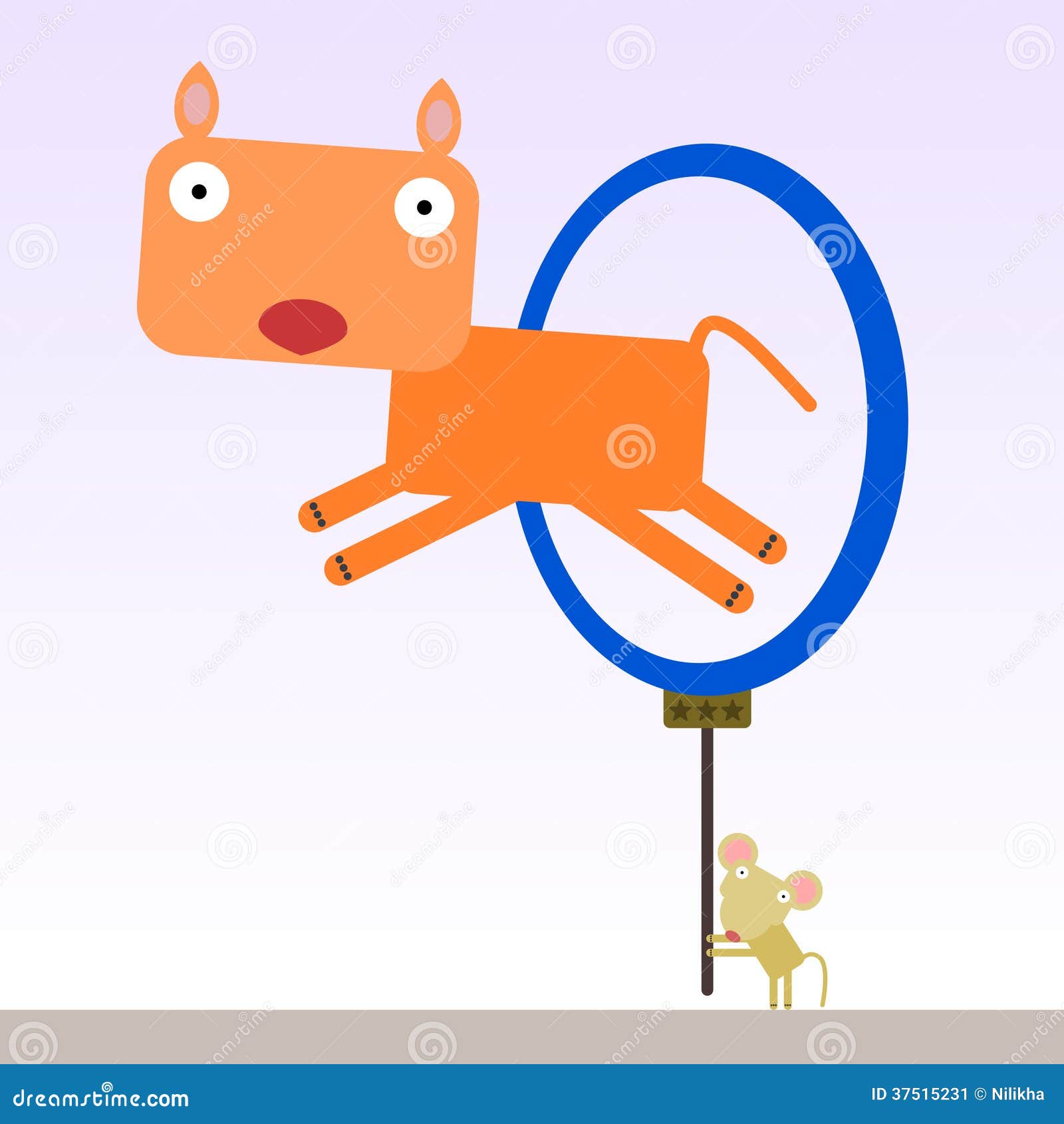 Cat in hoop stock illustration. Illustration of success 37515231