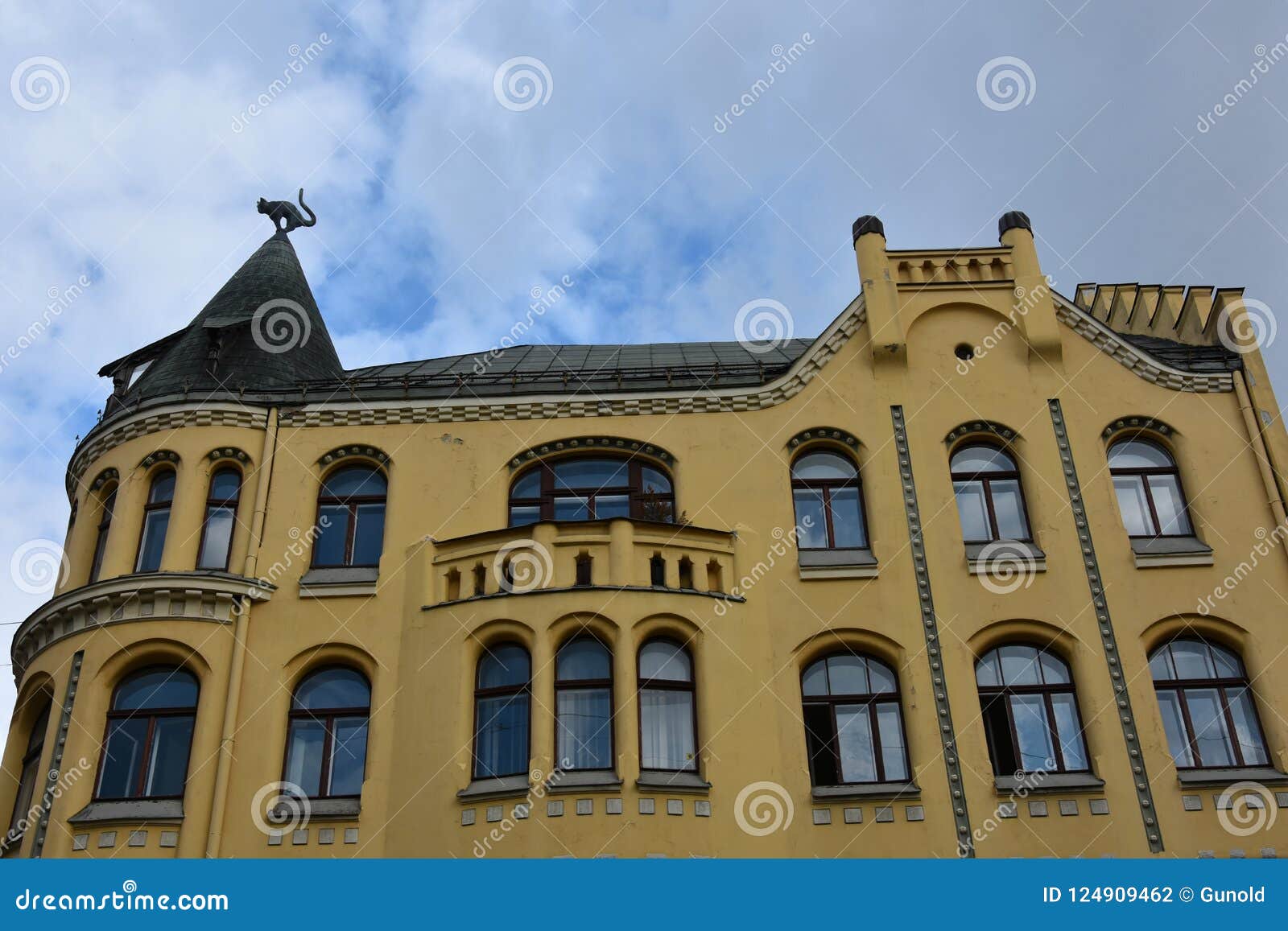 Cat House In Riga Latvia Stock Photo Image Of Exterior 124909462