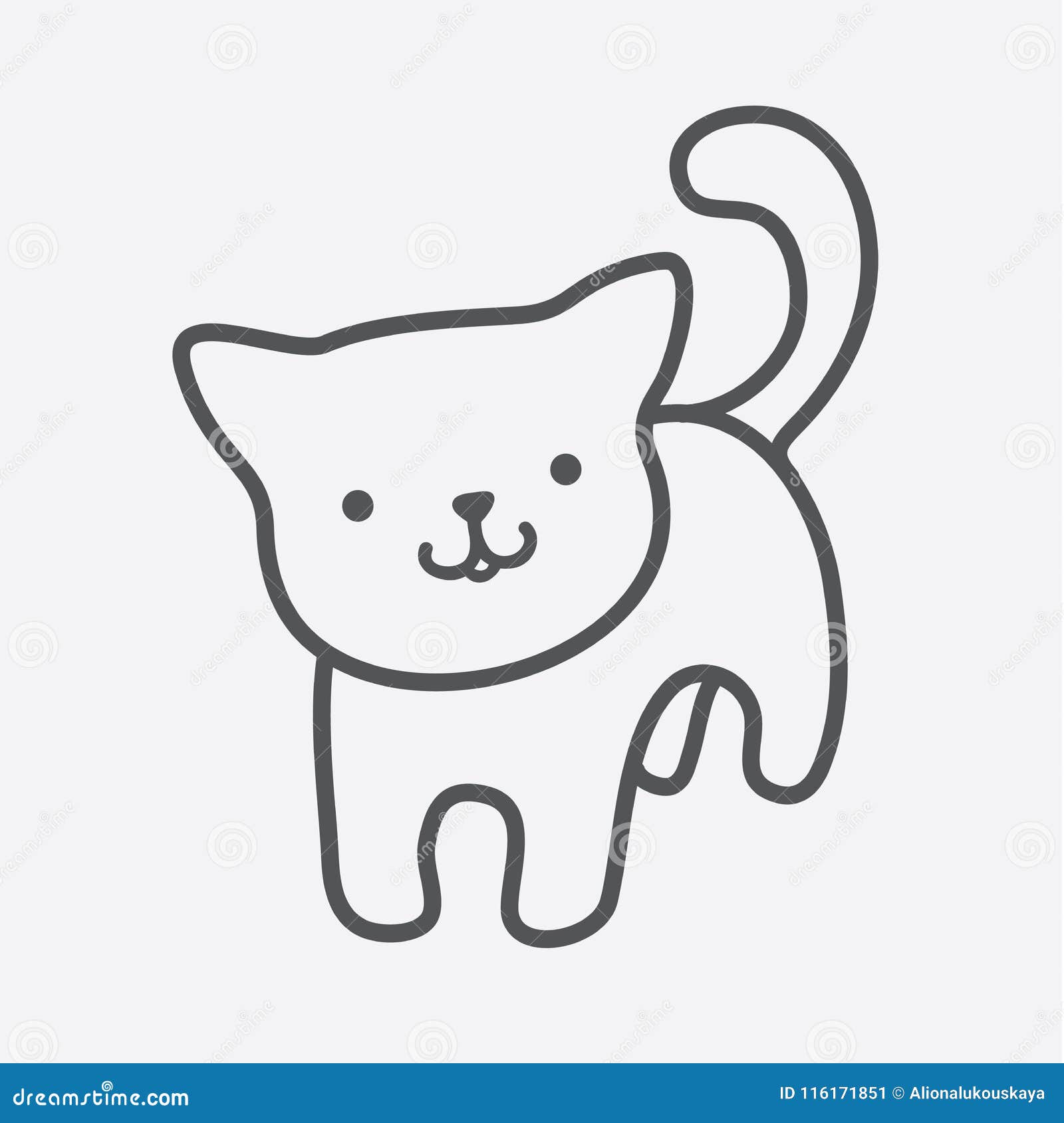 Super simple cat outline for an icon