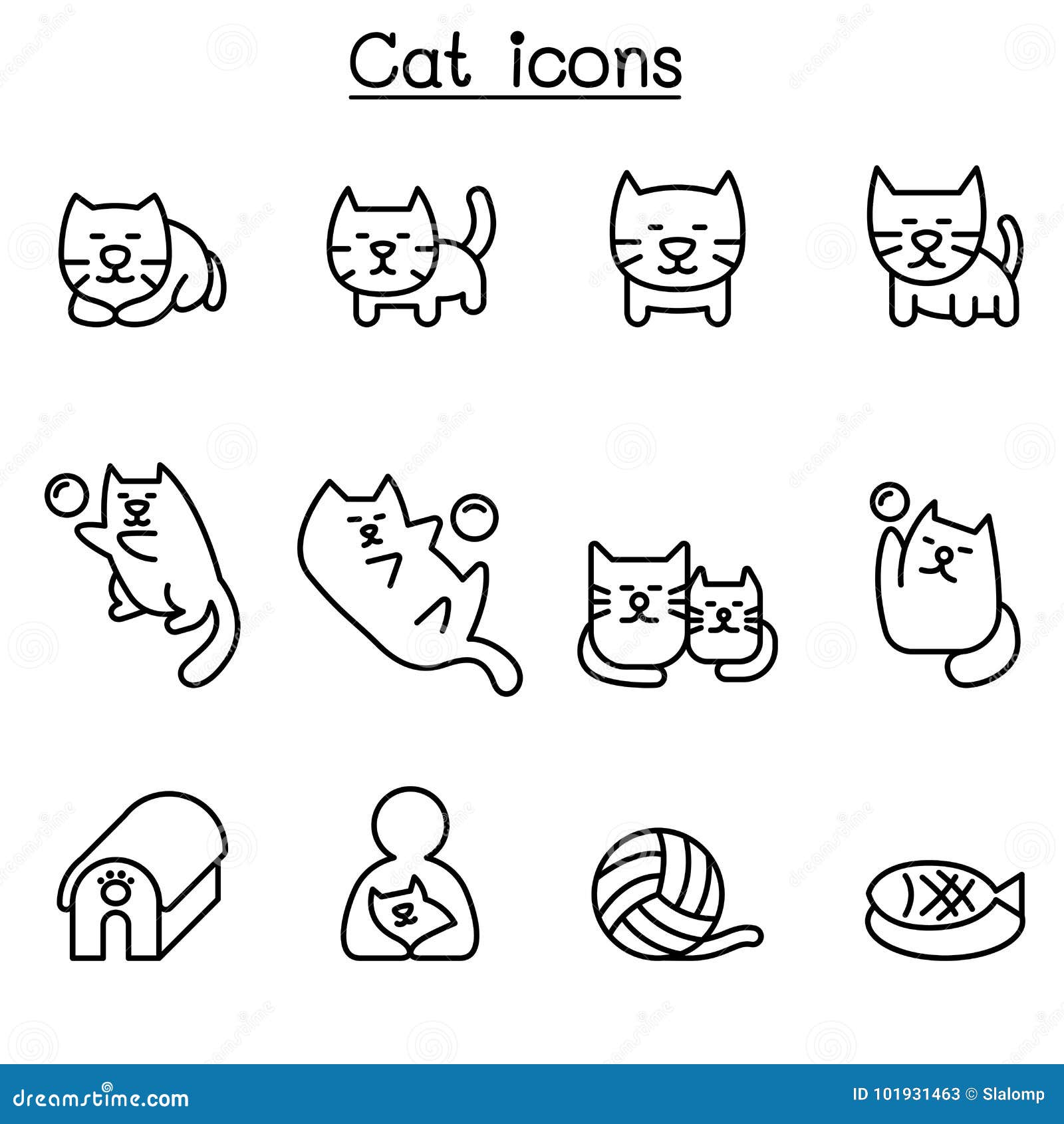 Cat Icon Line Stock Illustrations – 55,803 Cat Icon Line Stock  Illustrations, Vectors & Clipart - Dreamstime