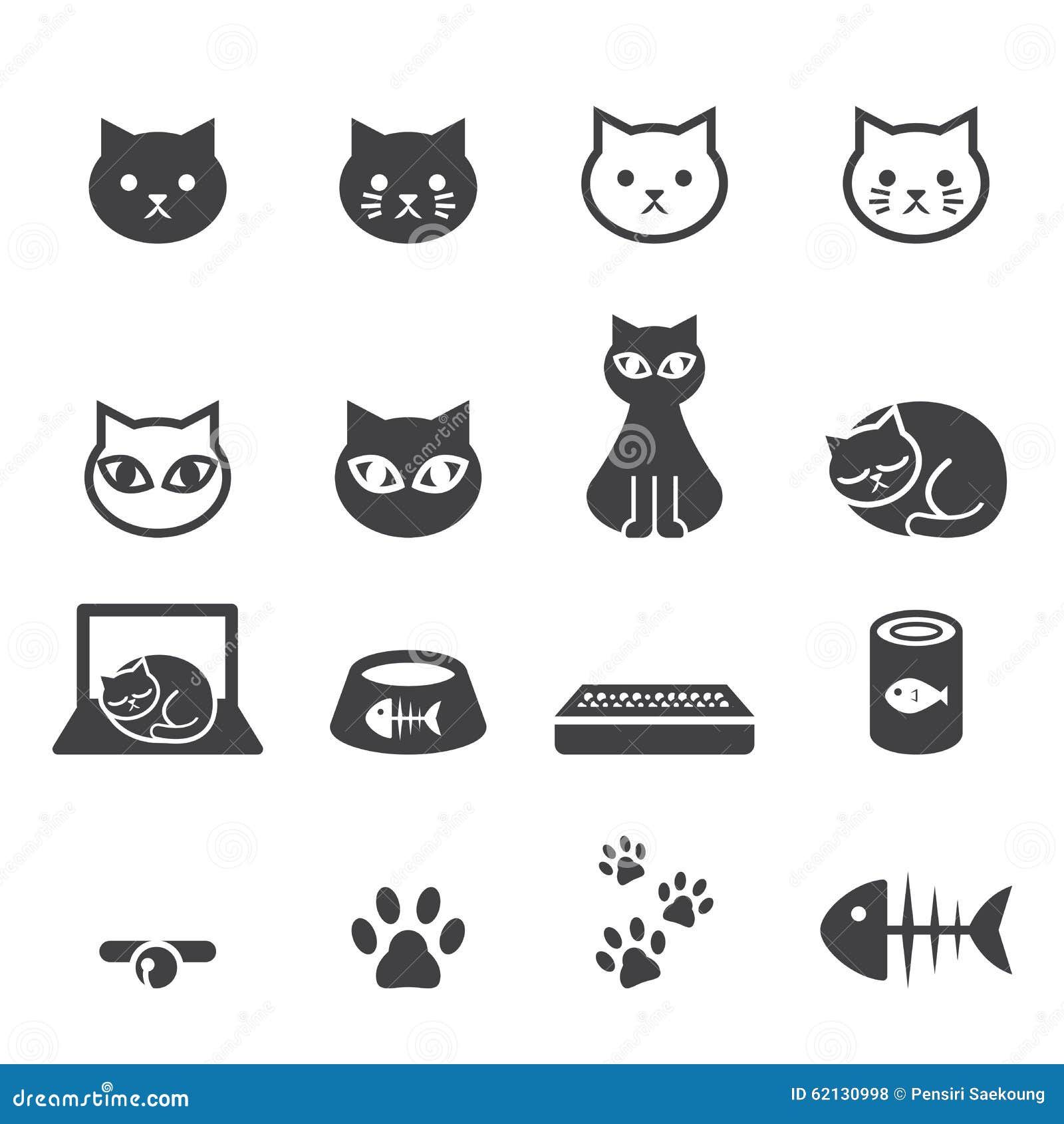 Cat Icon Pack 160635 Vector Art at Vecteezy