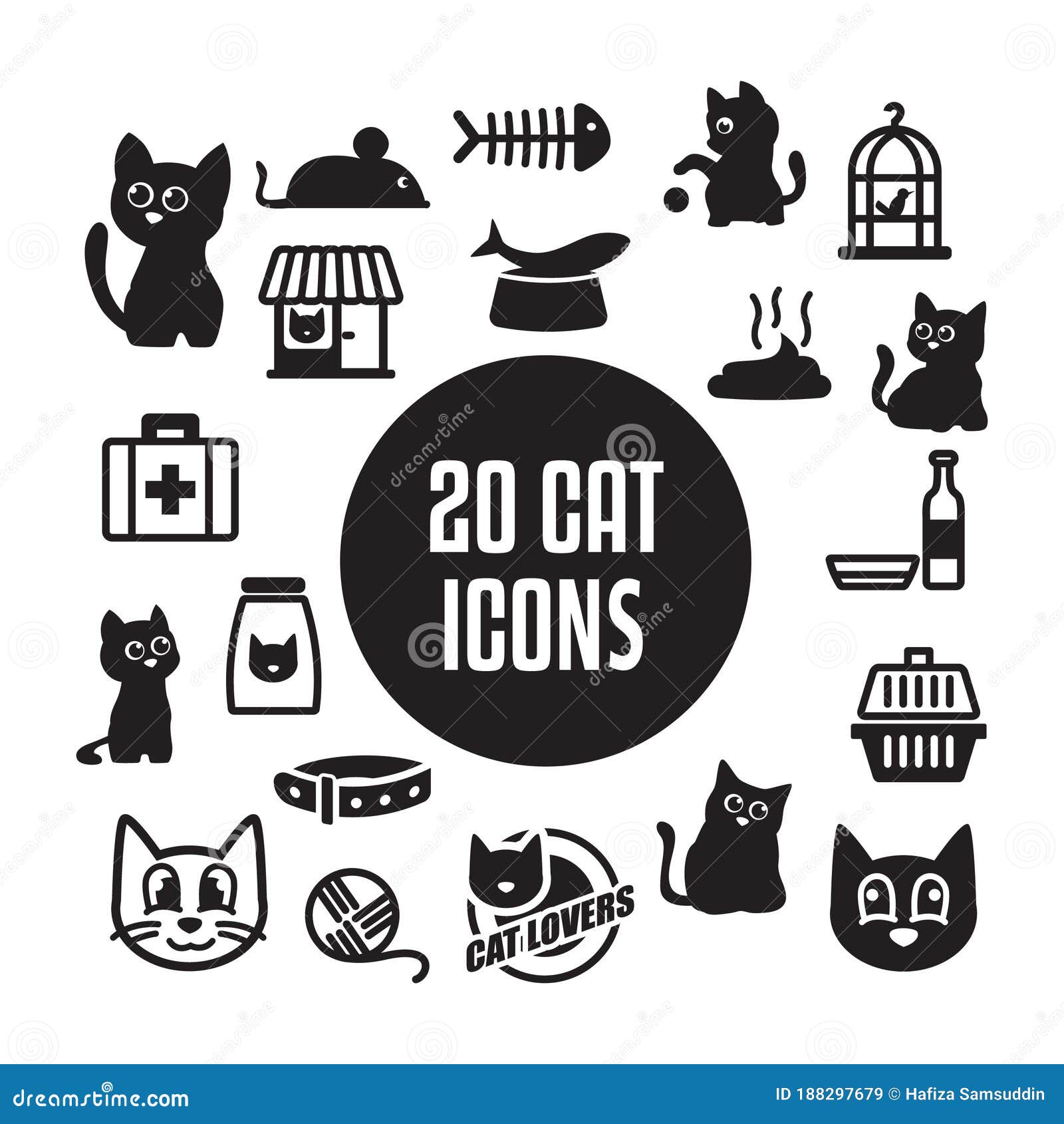Free Vector  Cat icons collection