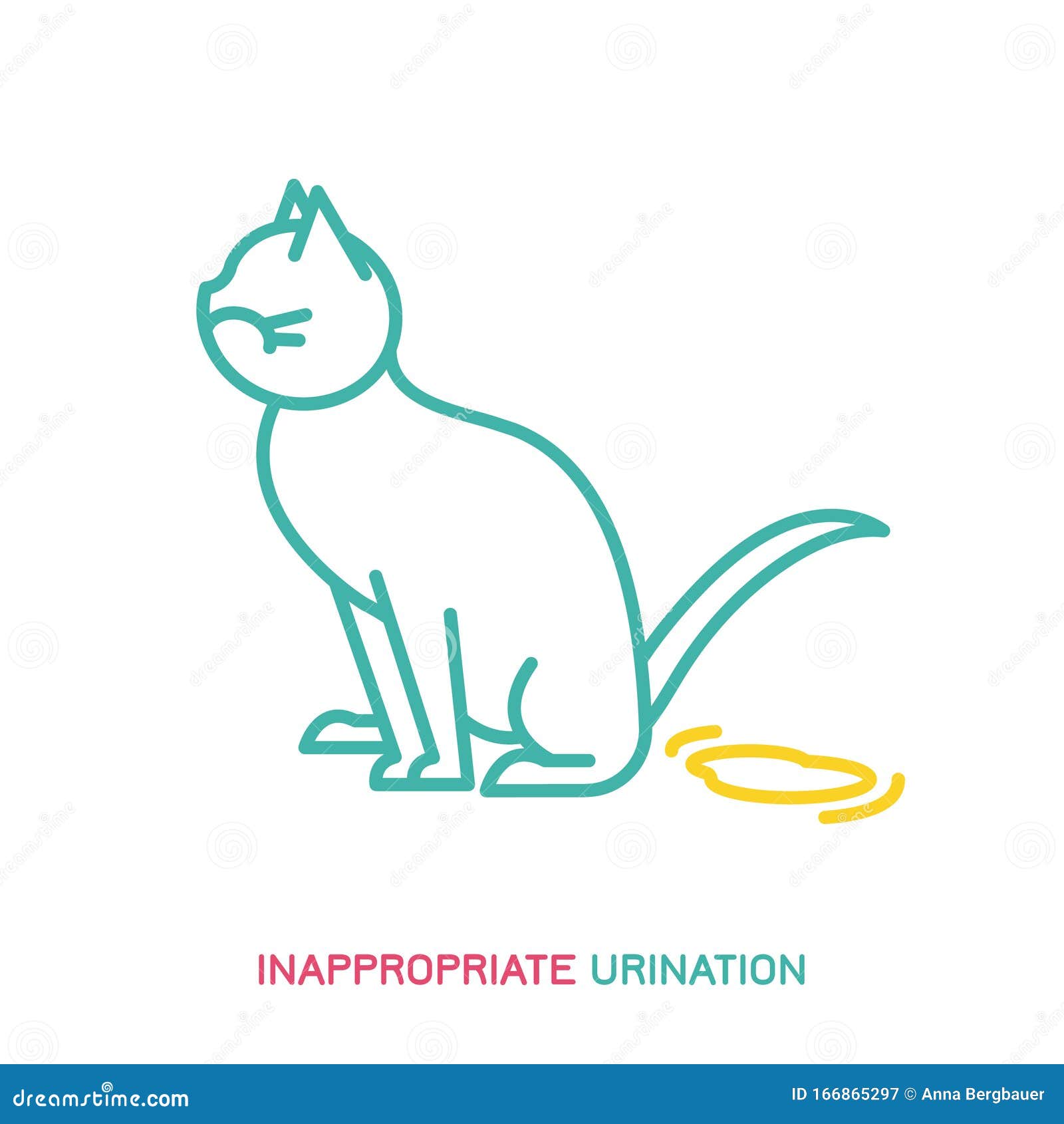 Cat Inappropriate Urination Sign Stock Vector - Illustration of behavior, harmful: 166865297 Cat Inappropriate Urination Sign Stock Vector - Illustration of behavior, harmful: 166865297