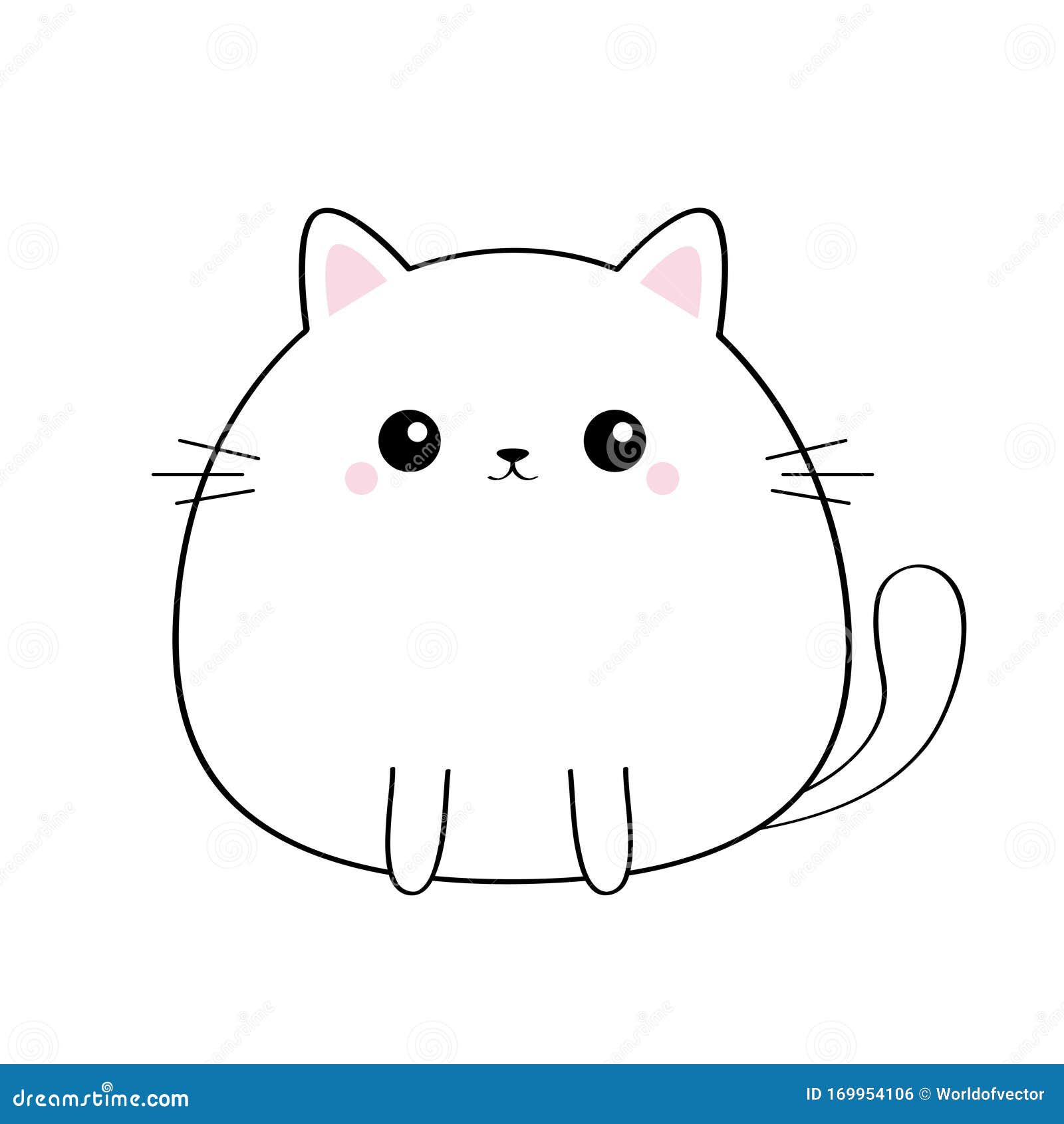 vector art illustration, cute cat is angry, animal character flat