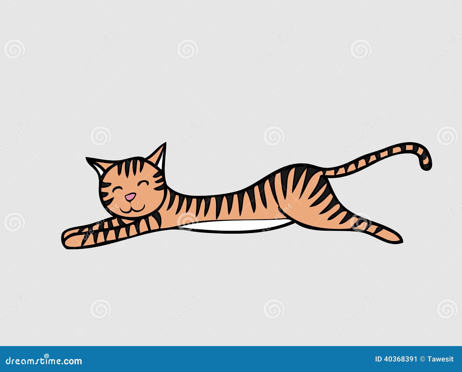 Cat laying stock vector. Illustration of cute, sketch 40368391