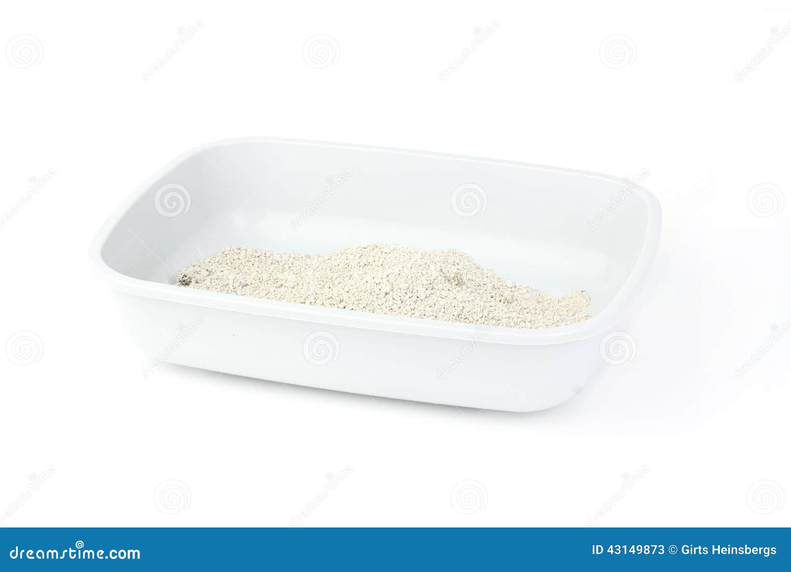 white cat litter box