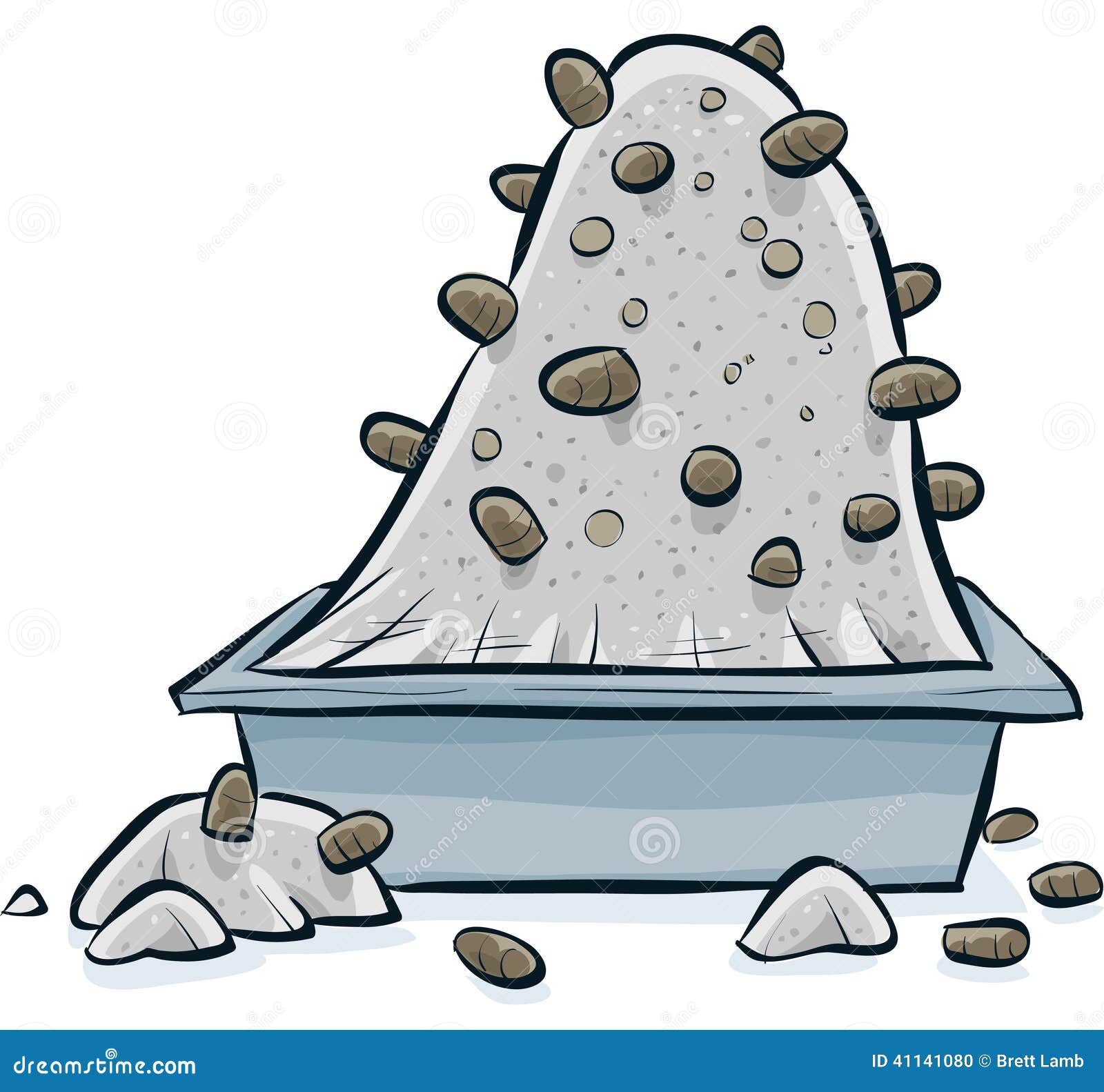 Cat Litter Box llena stock de ilustración. Ilustración de gato 41141080