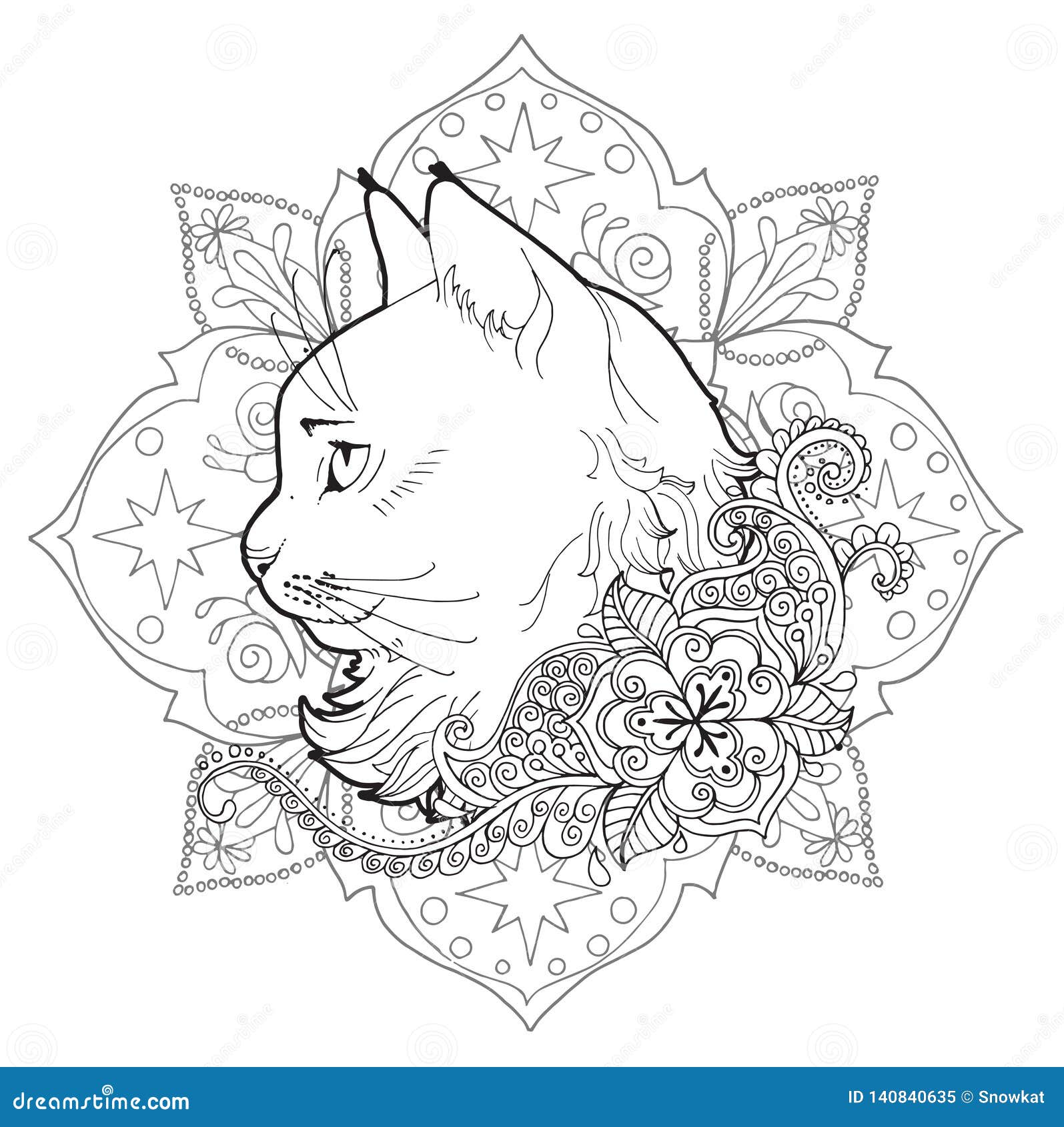 Minimaliseren Gelach Vluchtig Cat Mandala Stock Illustrations – 1,940 Cat Mandala Stock Illustrations,  Vectors & Clipart - Dreamstime
