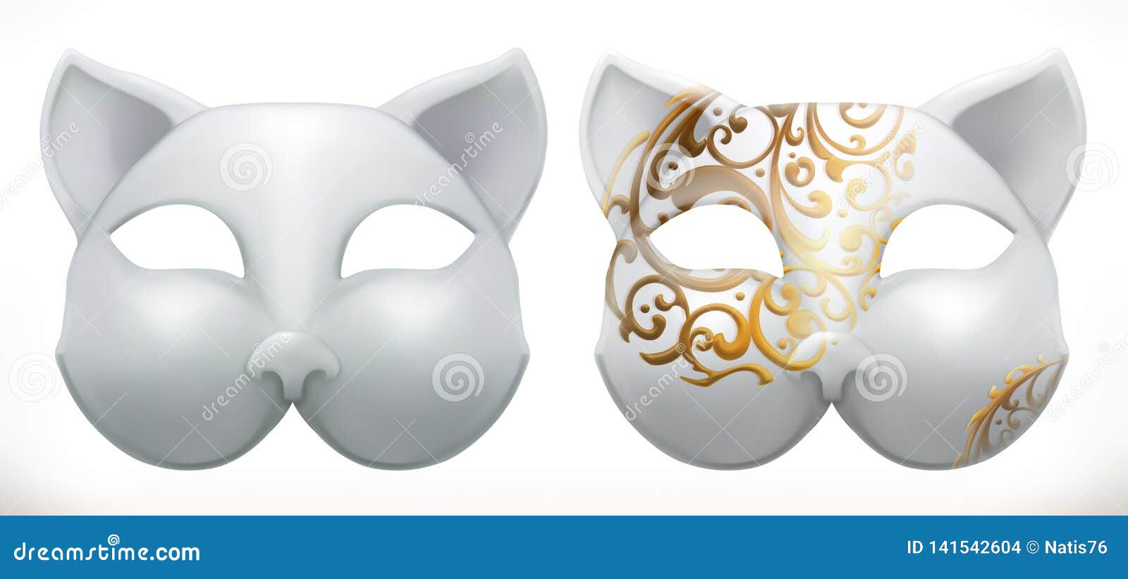 Download Cat mask 3d vector icon stock vector. Illustration of icon - 141542604