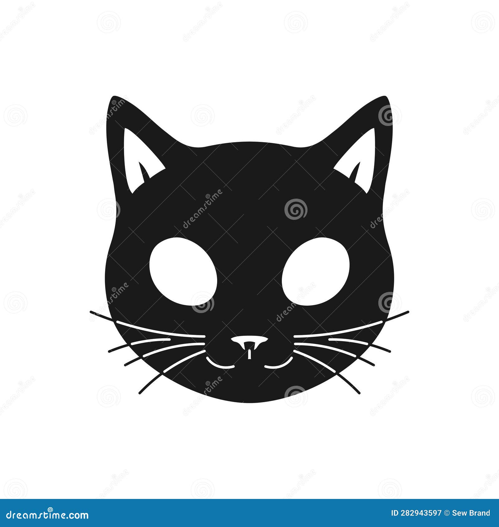 Cat Mask Logo of Animal Face Clipart Stock Vector - Illustration