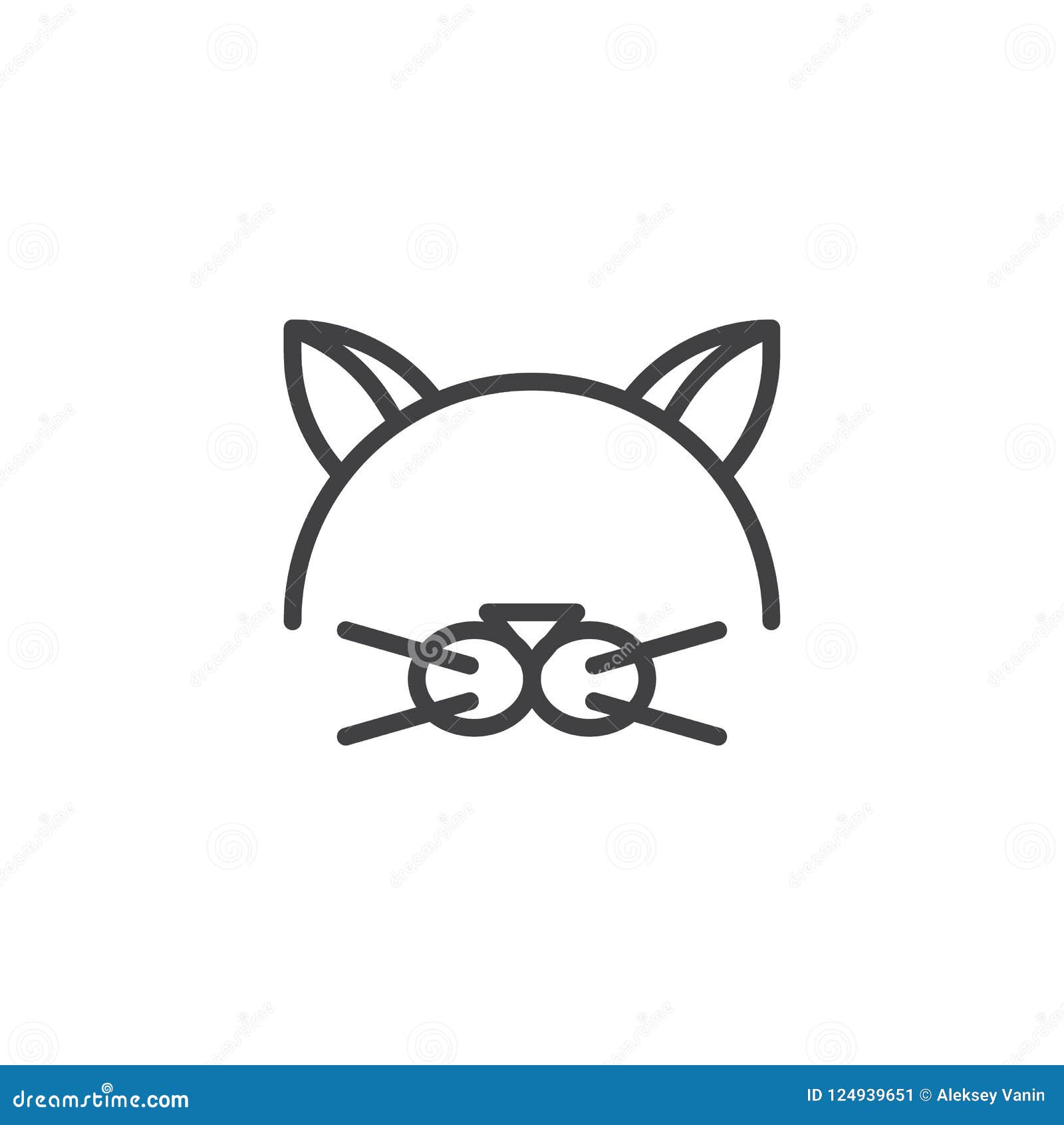 Cat icon vector. Linear style sign for mobile concept and web