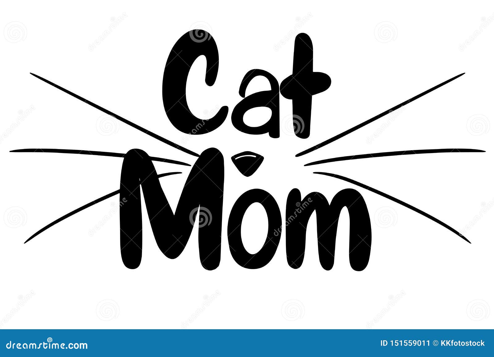 Cat Mom Con Il Disegno Del Naso E Delle Basette Del Gatto Illustrazione Vettoriale Illustrazione Di Kitten Dissipato