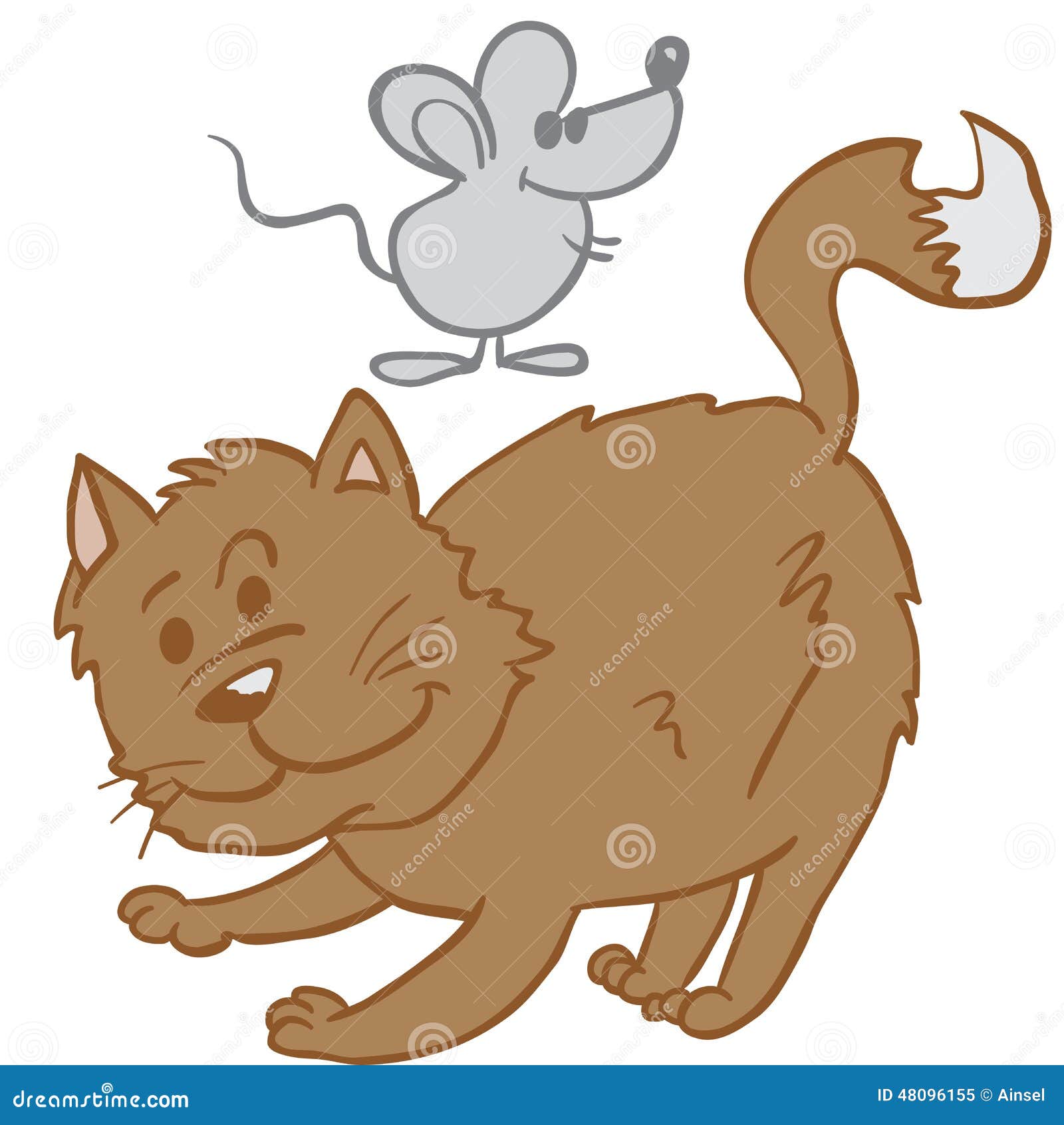 Cat And Mouse Cartoon Stock Illustration Illustration Of Characters